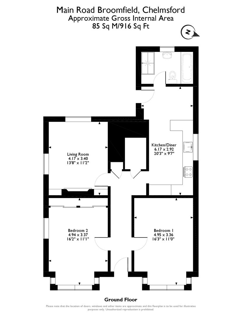 2 Bedrooms Maisonette for sale in Main Road, Broomfield, Chelmsford CM1