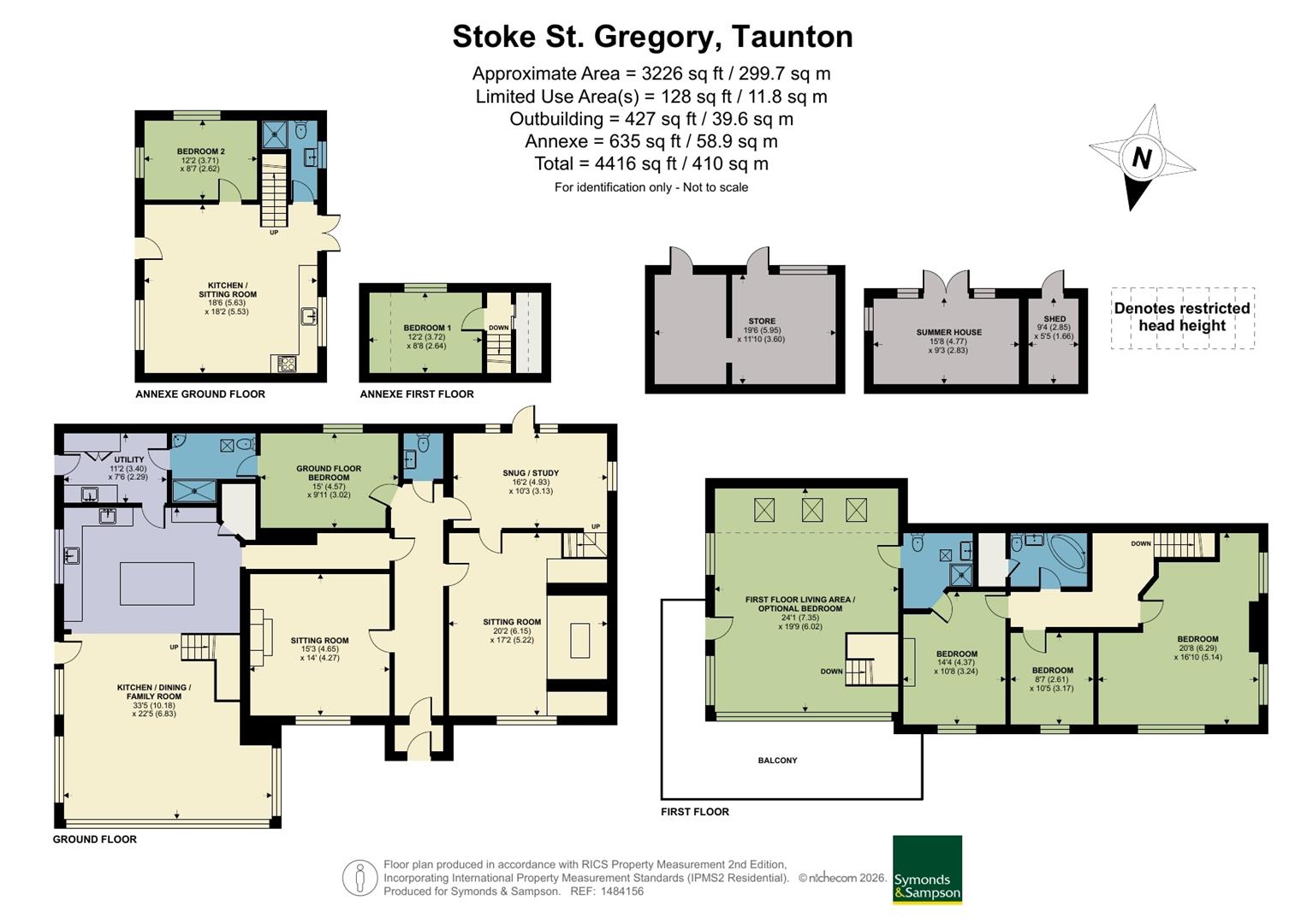 April Cottage & Foxgloves, Slough Lane, Taunton floorplan