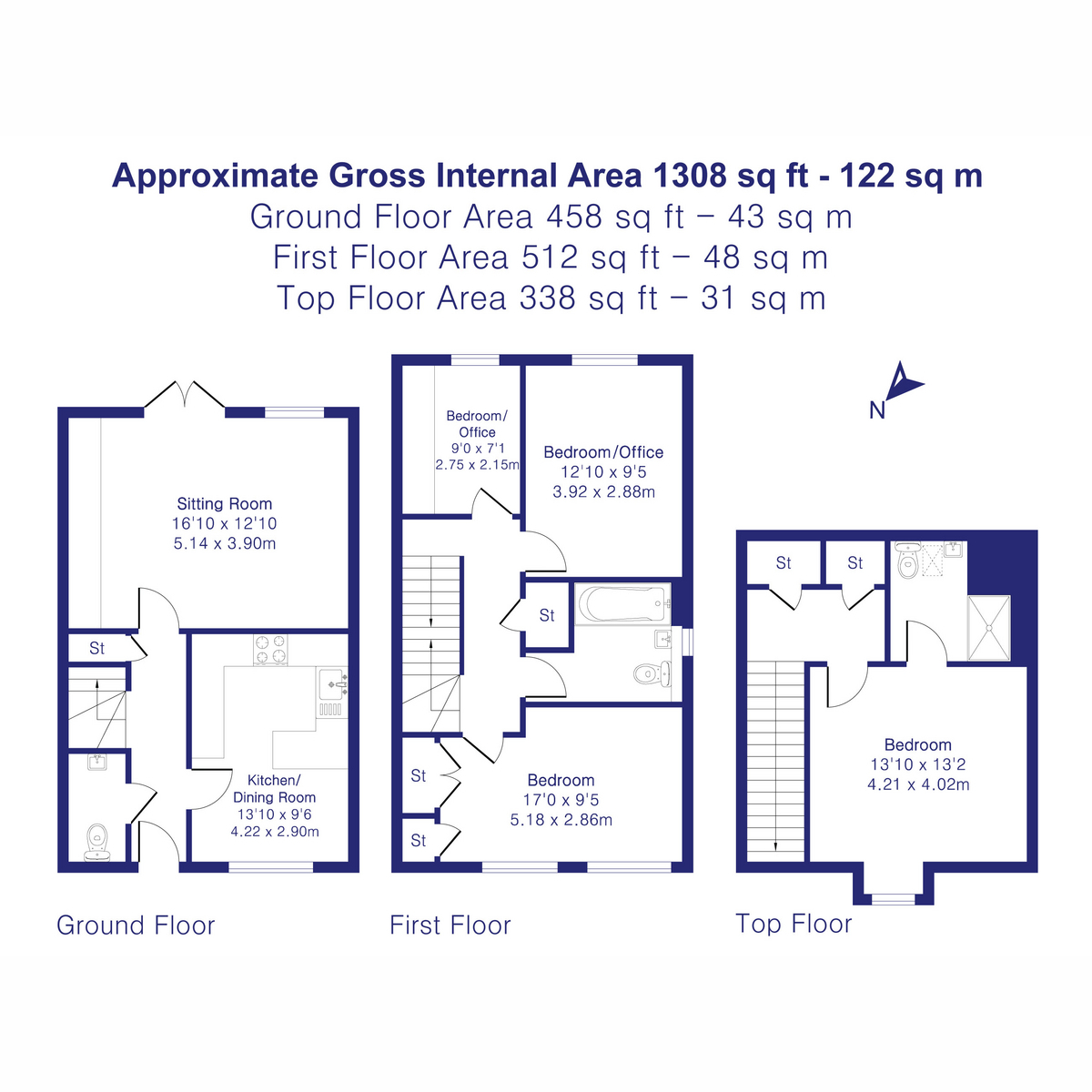 63, Clifton Close, Bicester floorplan