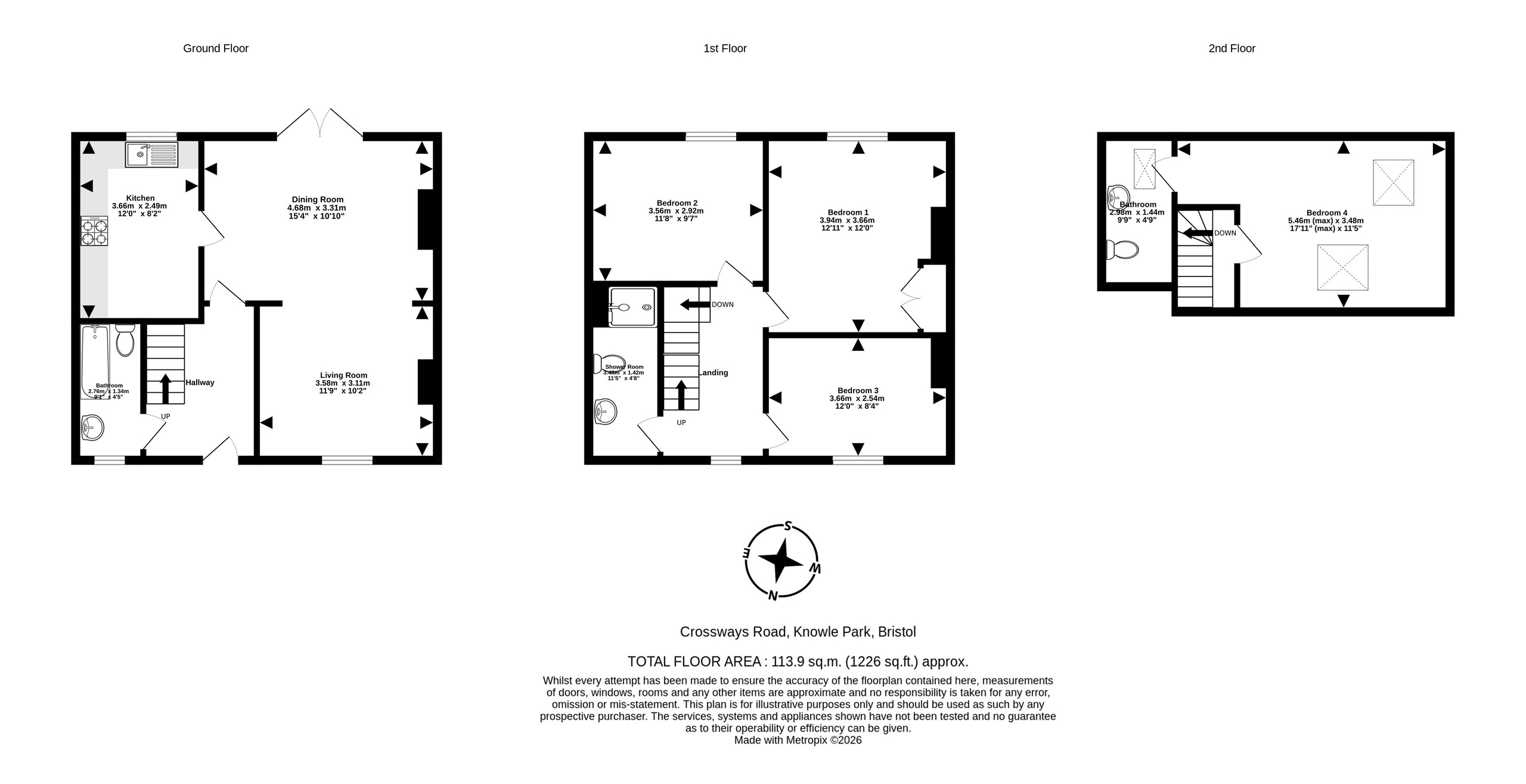 47 Crossways Road, Bristol floorplan