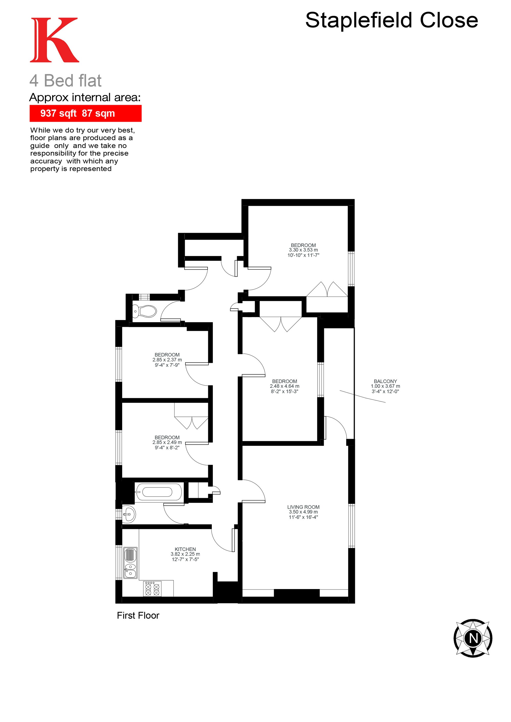 4 Bedrooms Flat to rent in Staplefield Close, Streatham Hill, London SW2