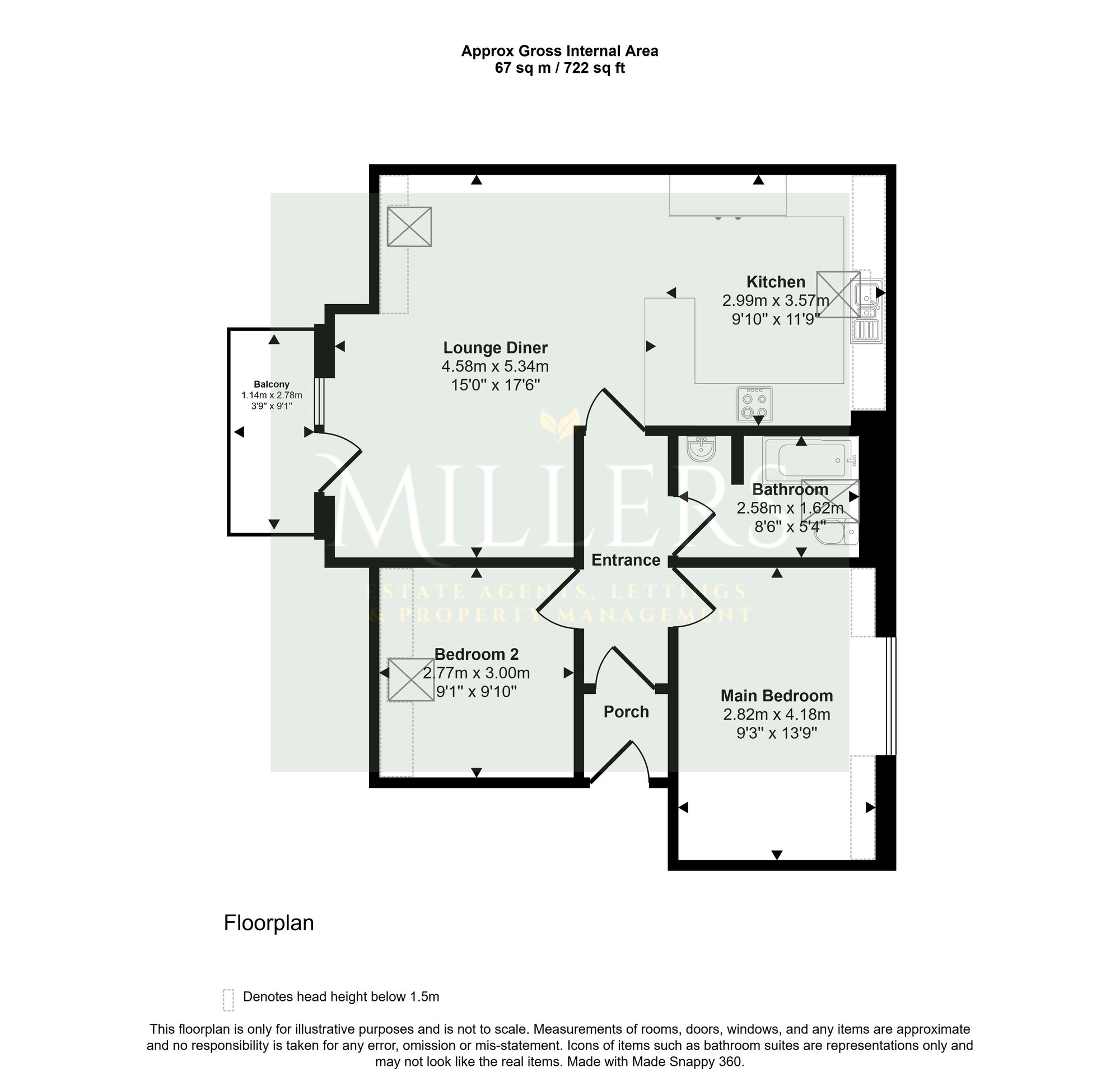Flat 5, 49A Cabbell Road, Cromer floorplan