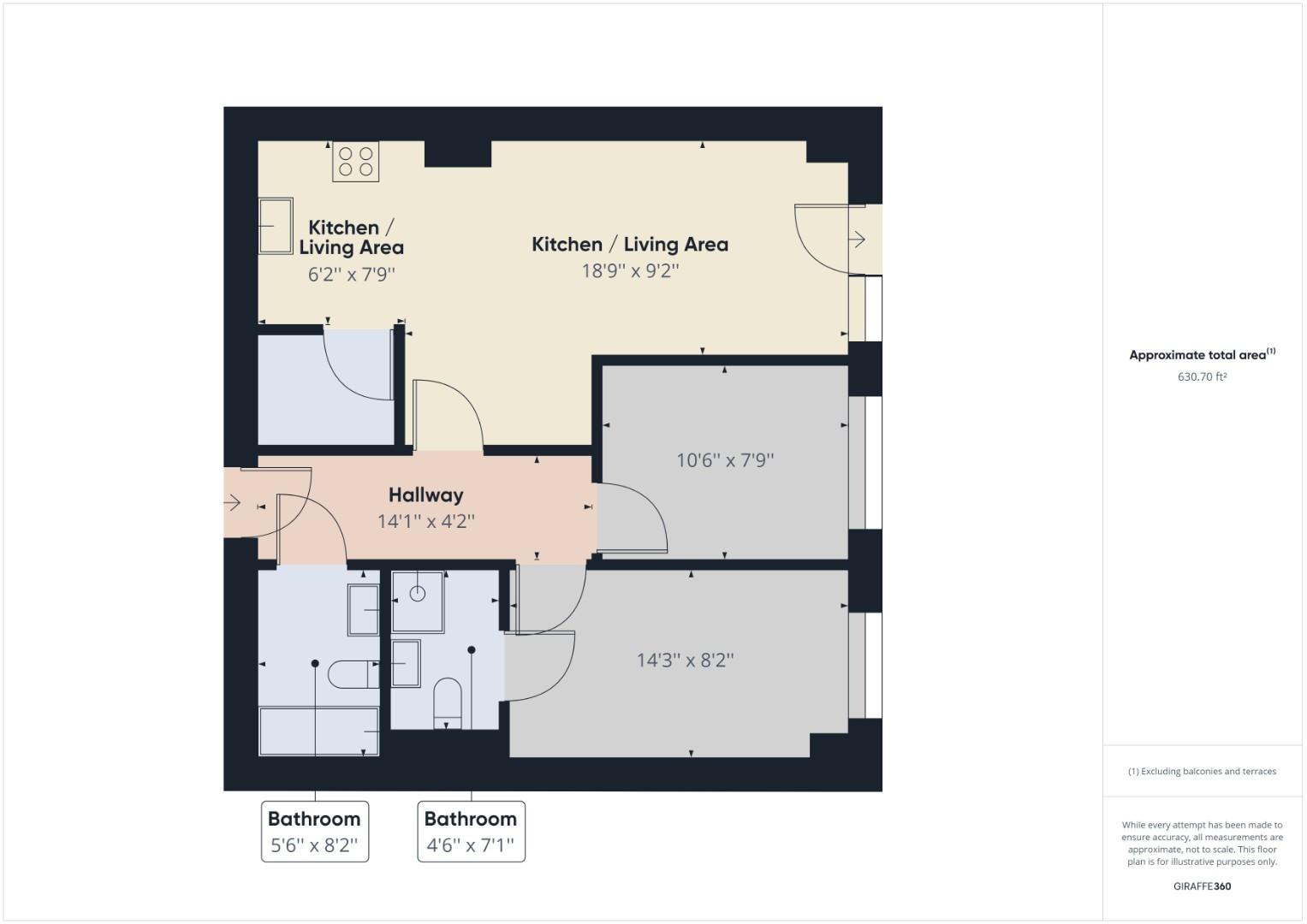 VM2 206, Victoria Mills, Shipley floorplan