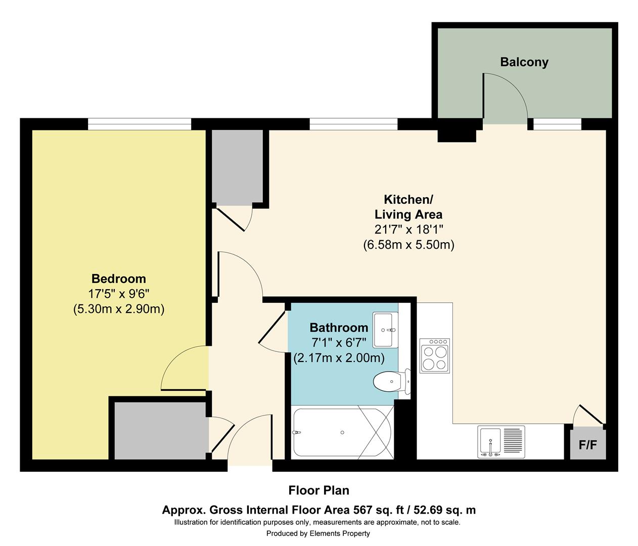 Flat 3, The Retreat, 94, Mill Hall, Aylesford floorplan