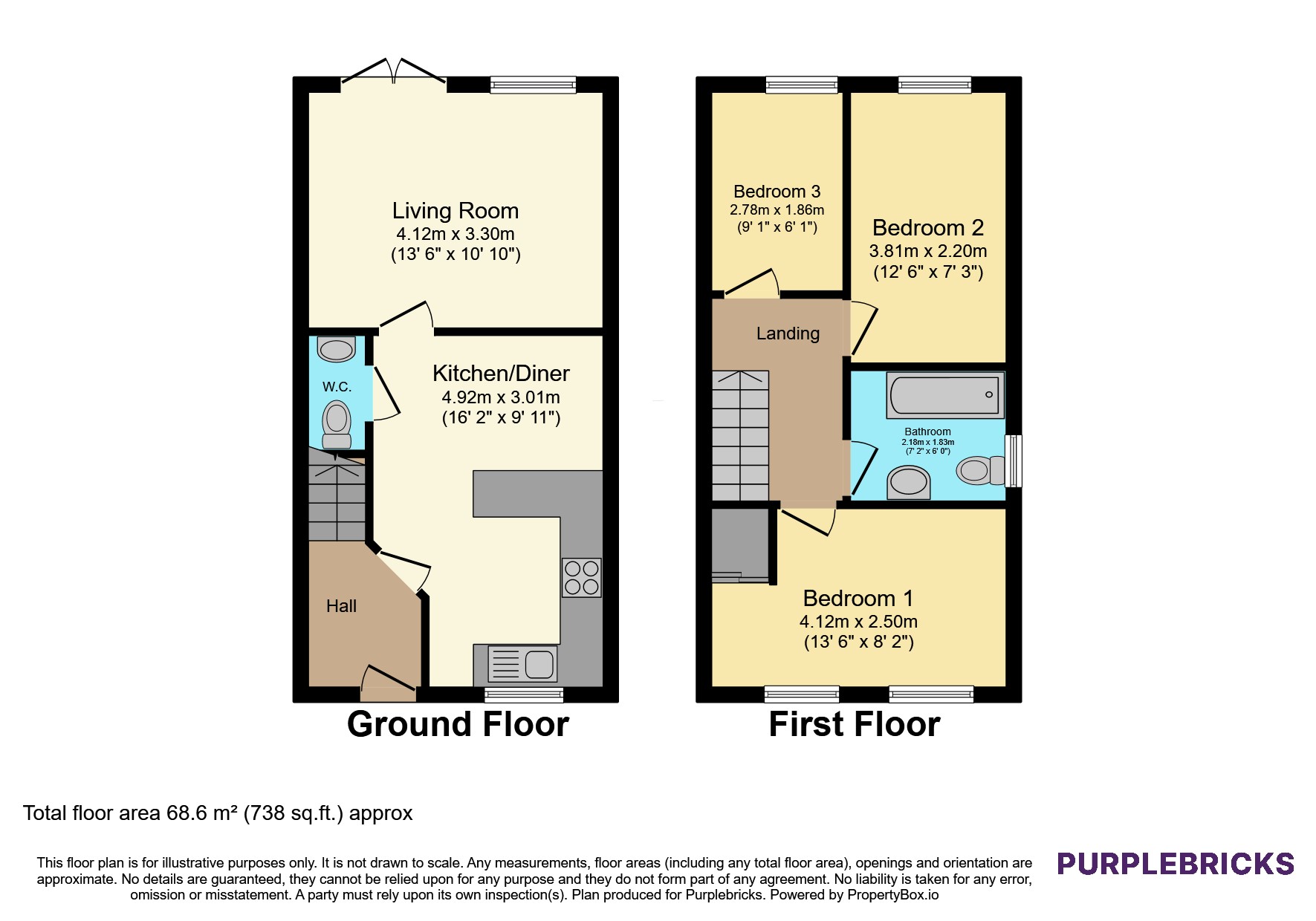 32, Field View, Ashington floorplan