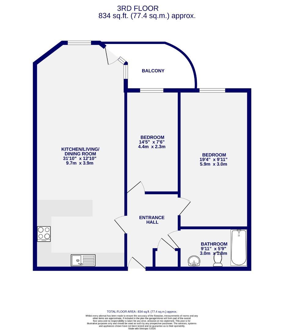 Apartment 30,, Venice House, York floorplan
