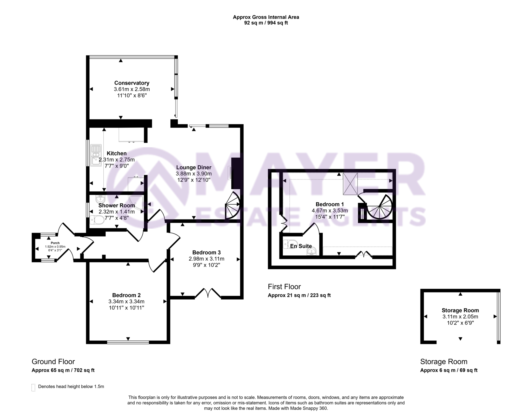 34, Darwin Crescent, Plymouth floorplan