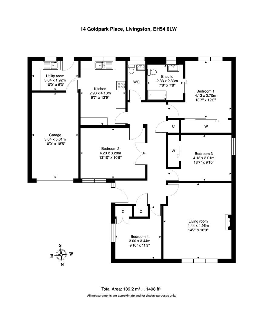 14, Goldpark Place, Livingston floorplan