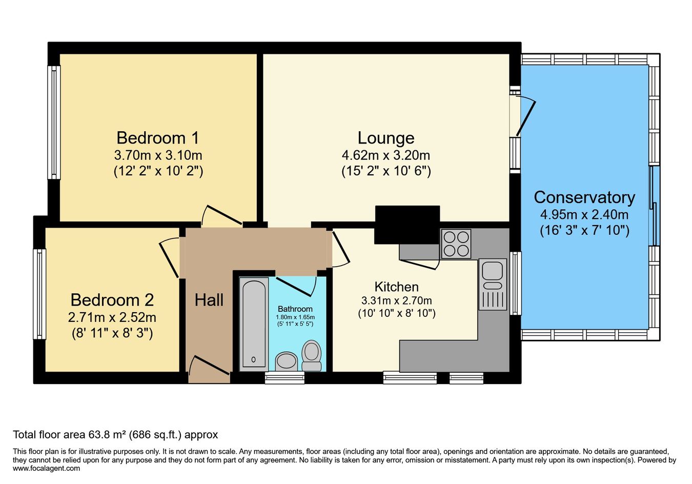 146, Howard Drive, Maidstone floorplan