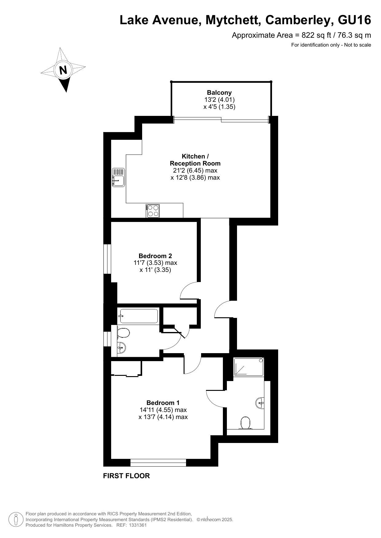 Flat 3, 3, Lake Avenue, Camberley floorplan