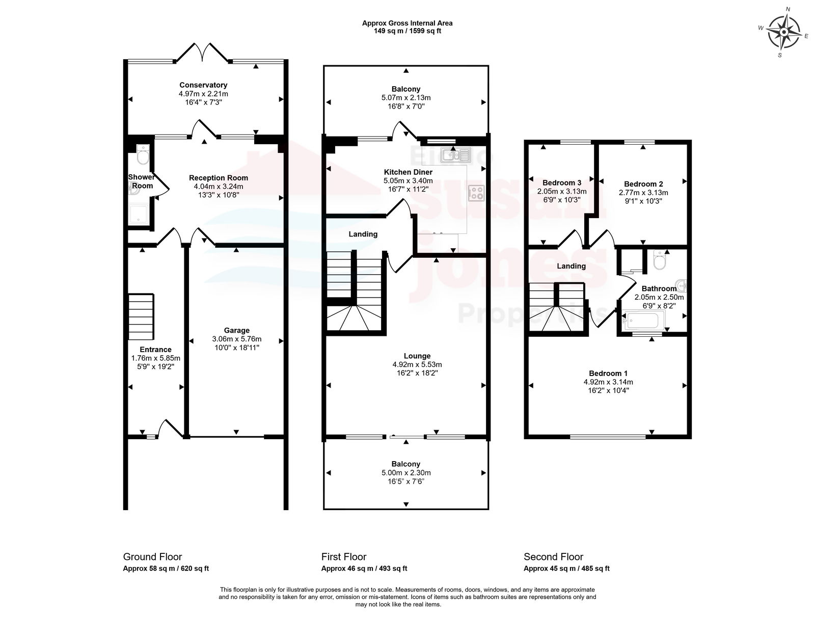 6 Min Y Traeth, Victoria Parade, Pwllheli floorplan