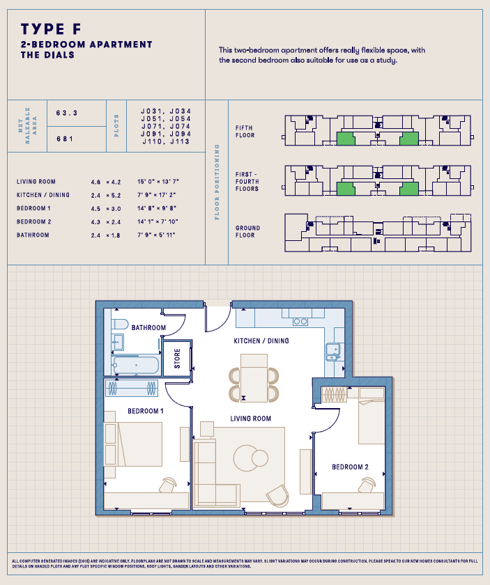 Flat 85 The Dials,, Flat 85, The Dials, Patchway floorplan