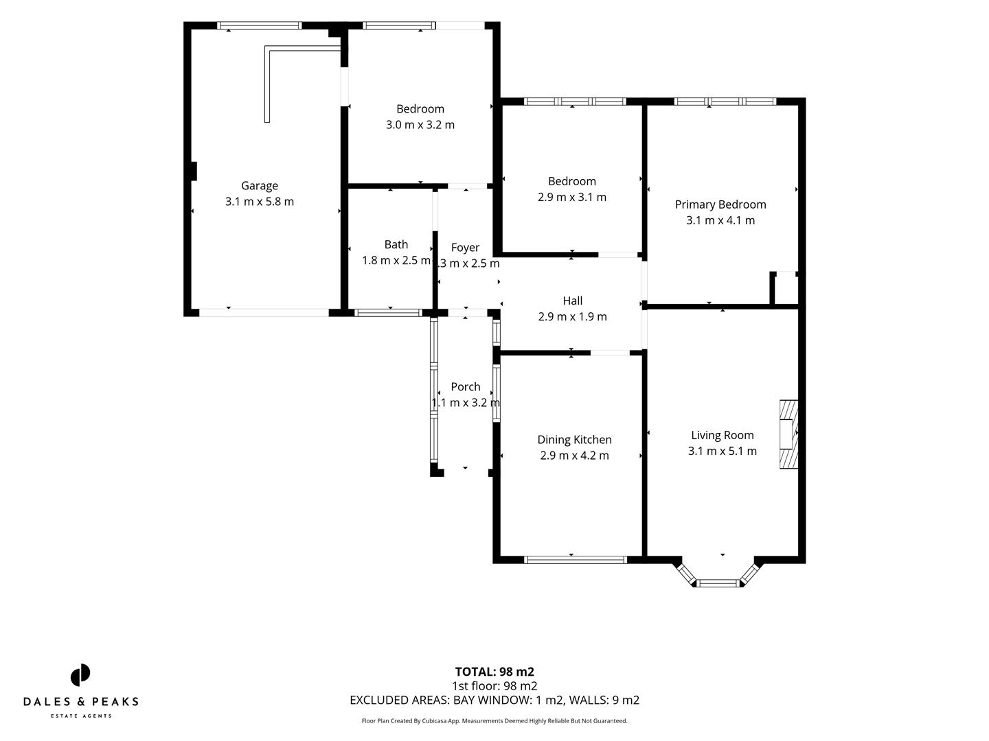 1, Halton Close, Chesterfield floorplan