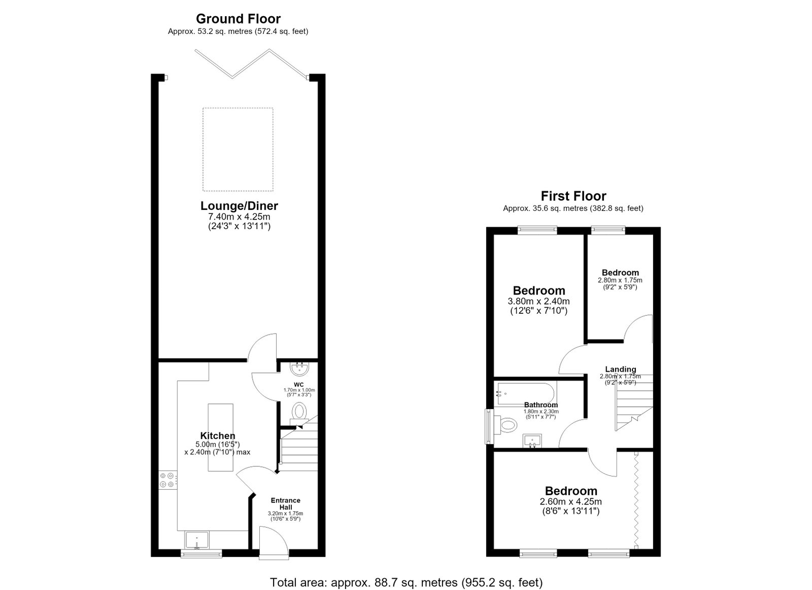 3, The Spigot, Hapton floorplan
