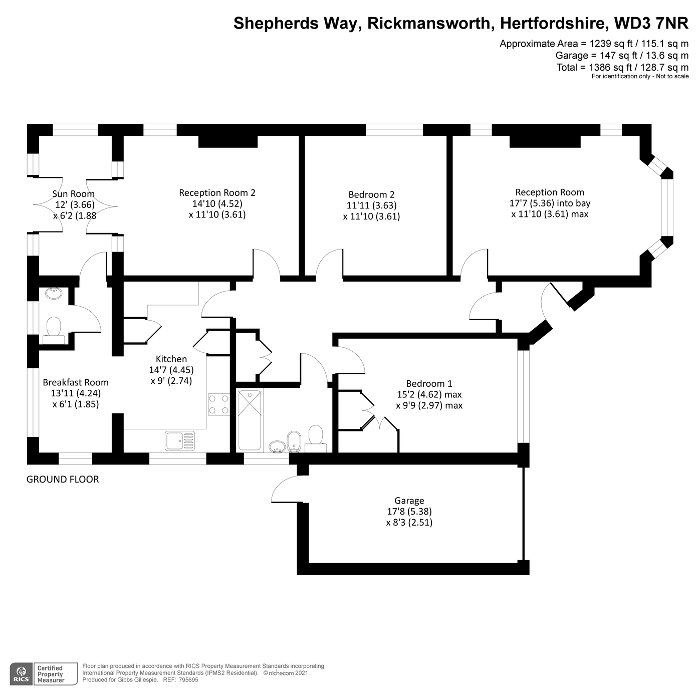 Shepherds Way, Rickmansworth, Hertfordshire WD3, 2 bedroom bungalow for