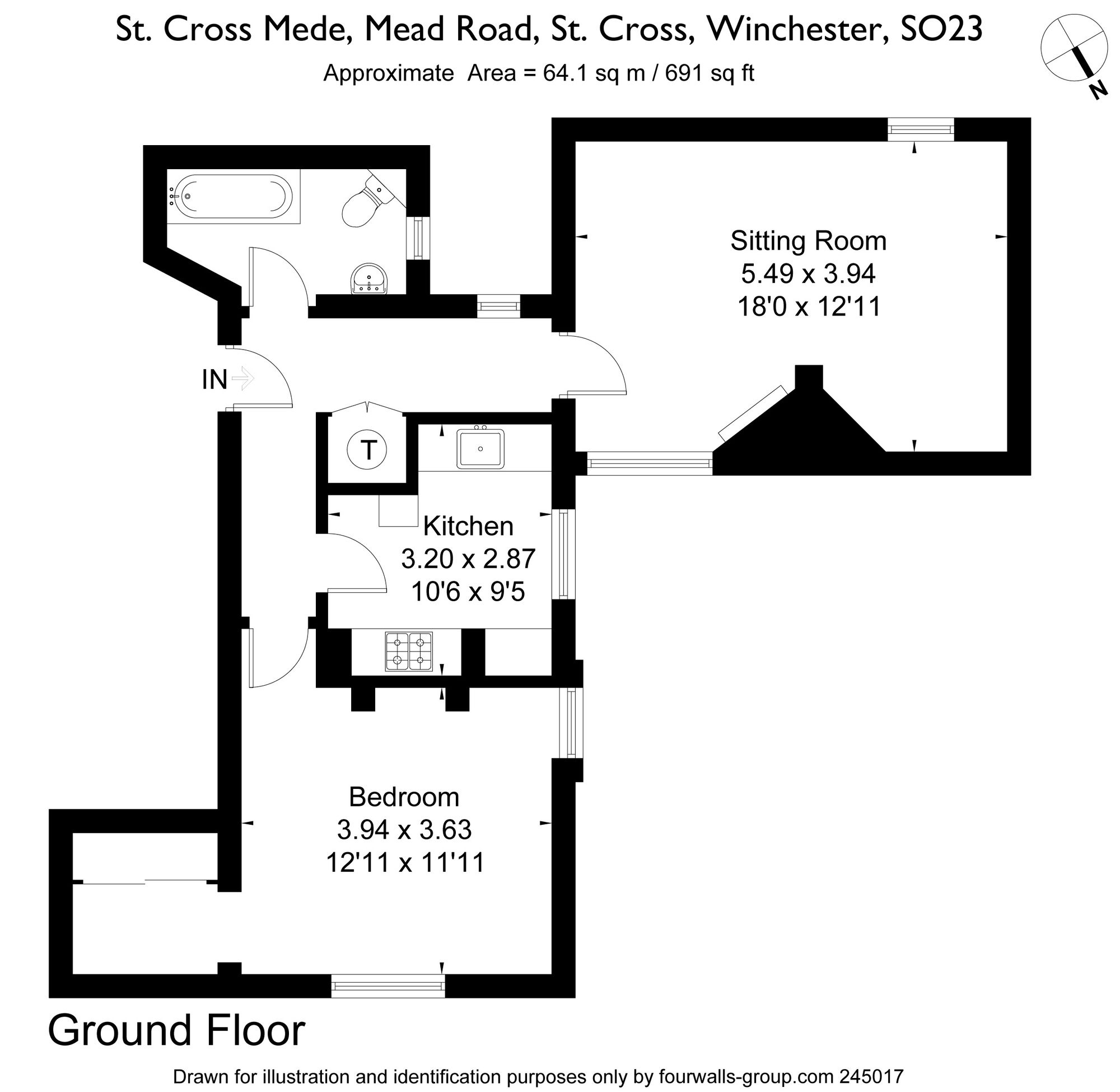 Flat 2, St. Cross Mede Mead Road, Winchester floorplan