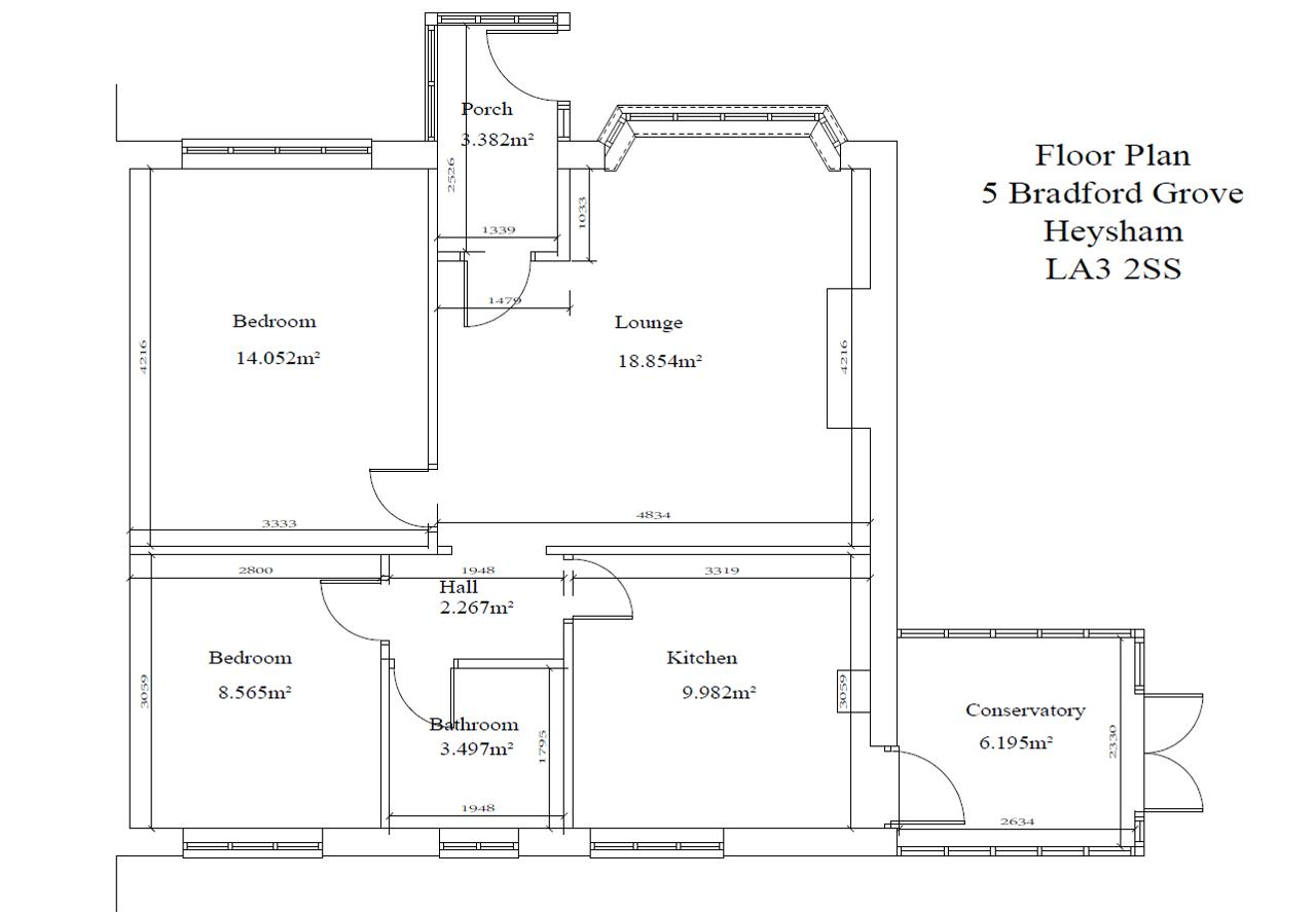 5, Bradford Grove, Morecambe floorplan