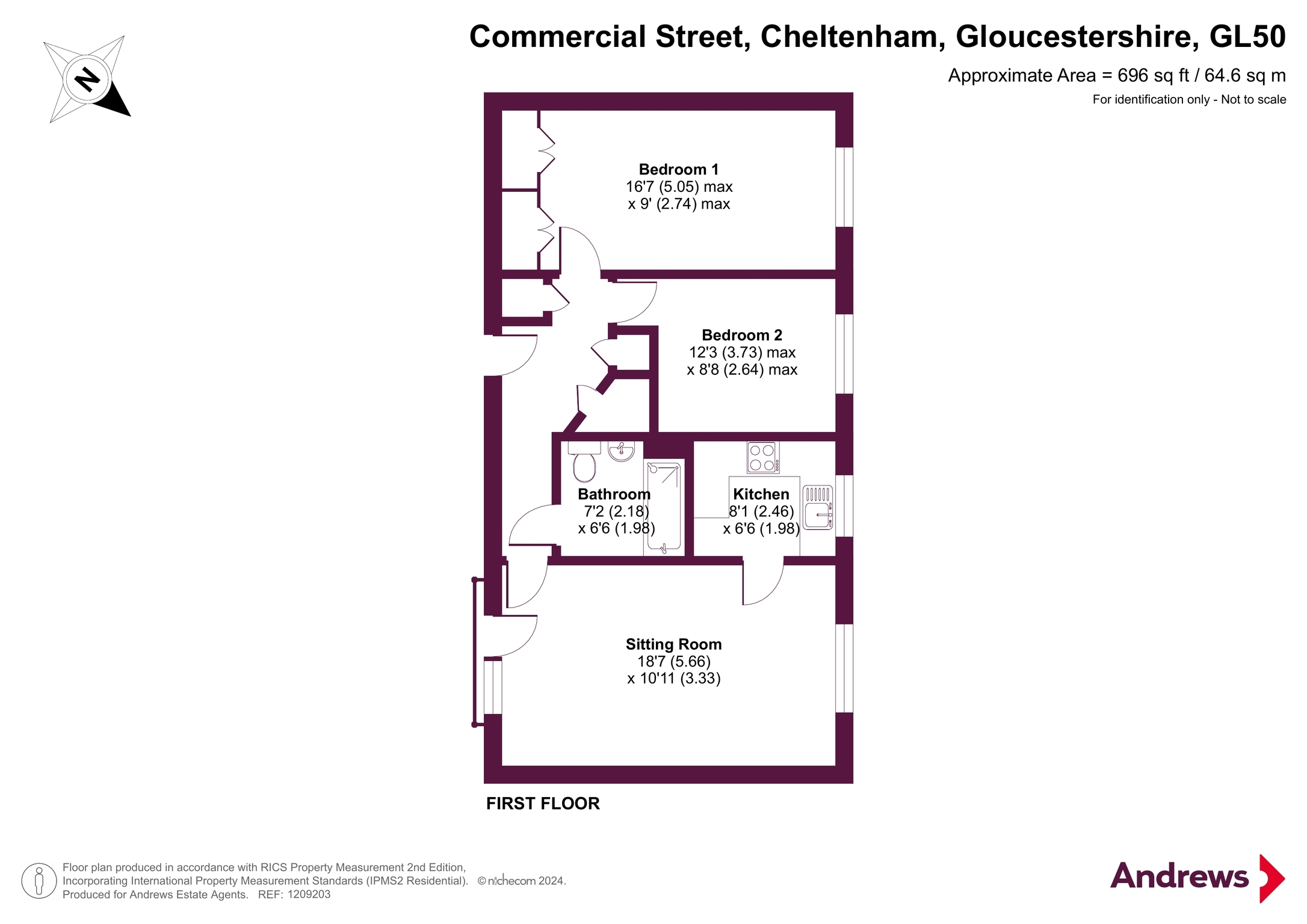 Flat 16, Jubilee Court,, Commercial Street, Gloucestershire floorplan