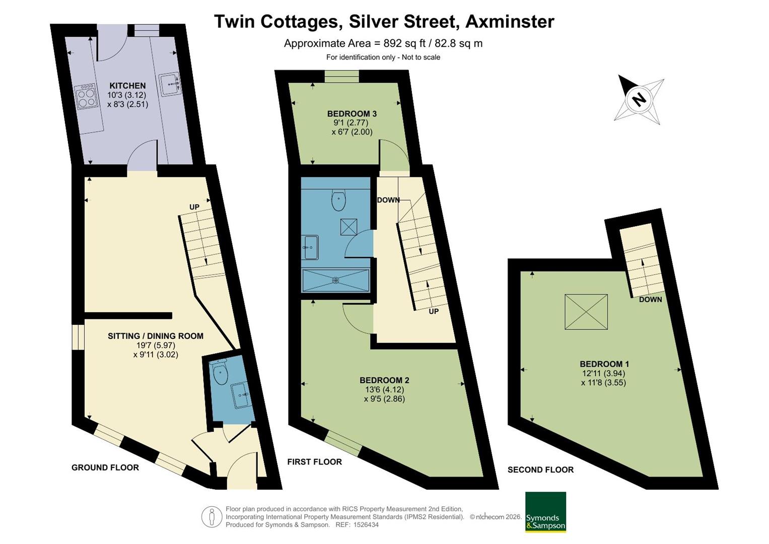 1 Twin Cottages, Silver Street, Axminster floorplan
