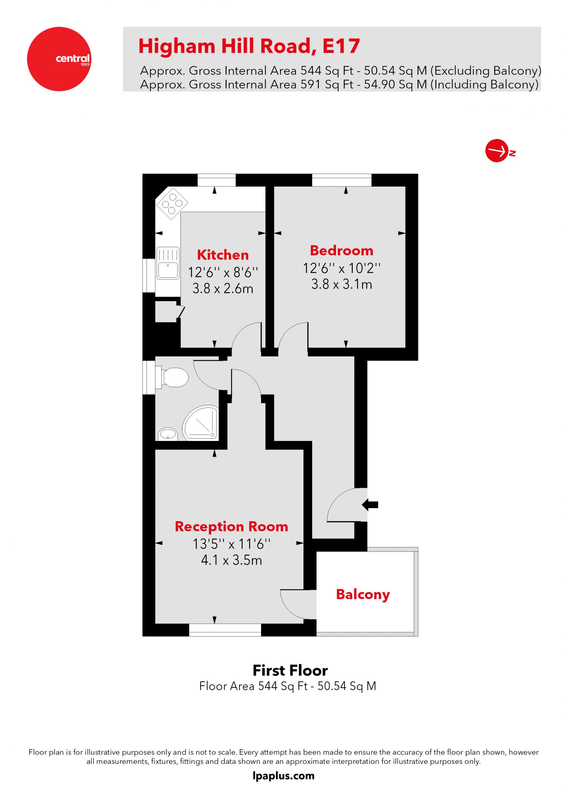 Higham Hill Road, Walthamstow, London E17, 1 bedroom flat for sale