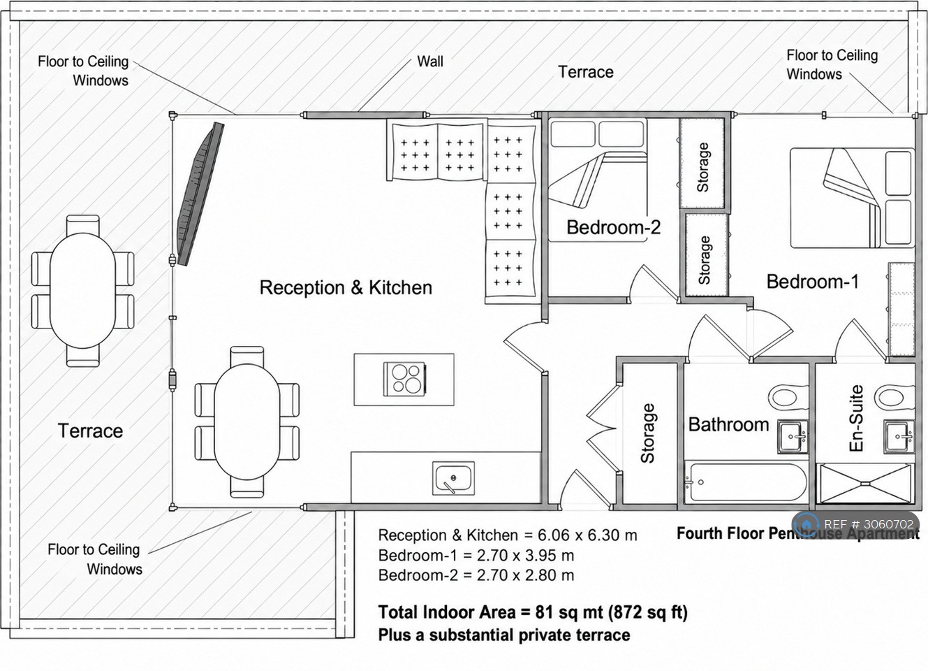 Flat, Tequila Wharf Commercial Road, London floorplan