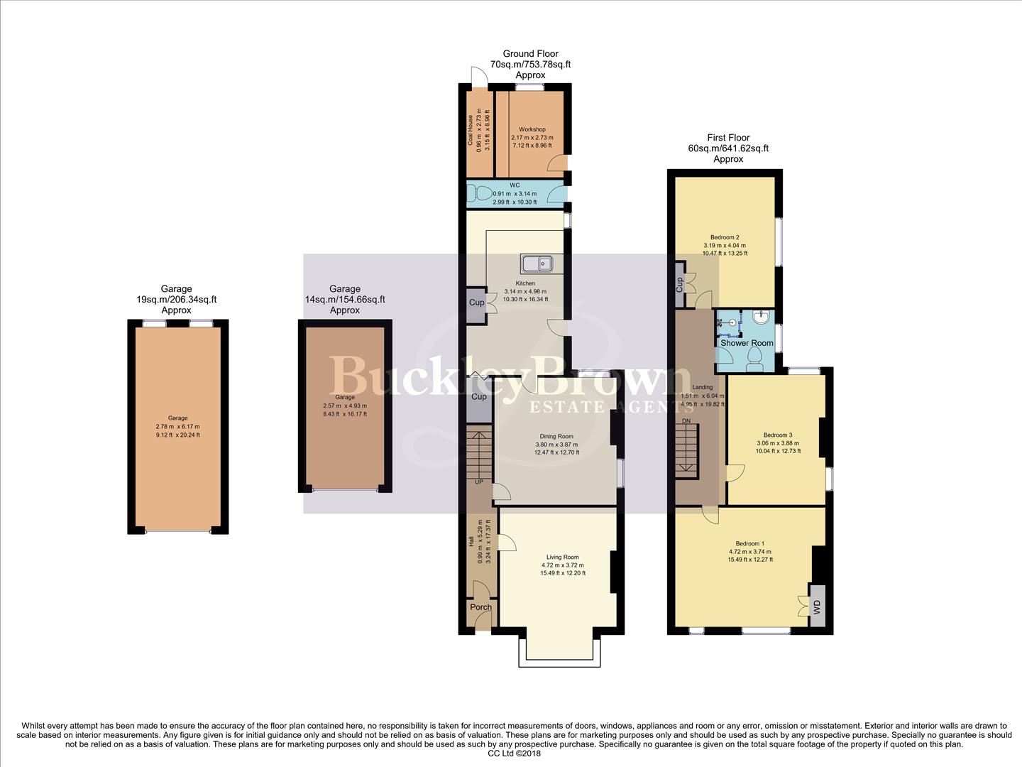 45, Castle Lane, Chesterfield floorplan