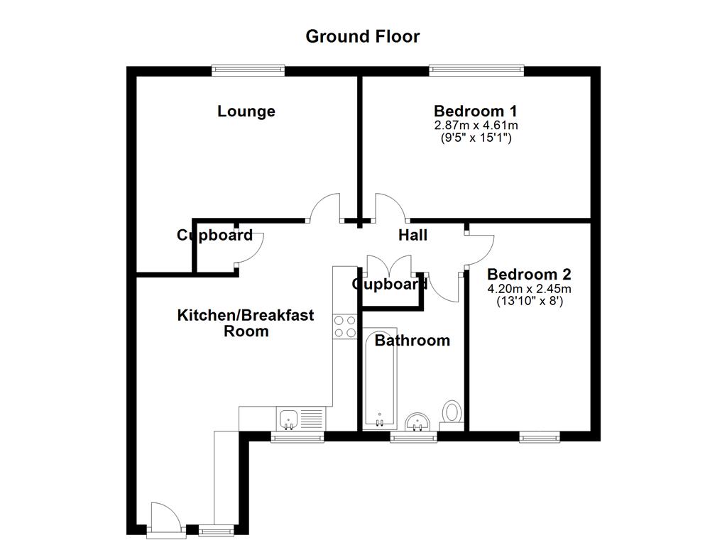 2 Bedrooms Flat to rent in School Lane, Higham, Rochester ME3