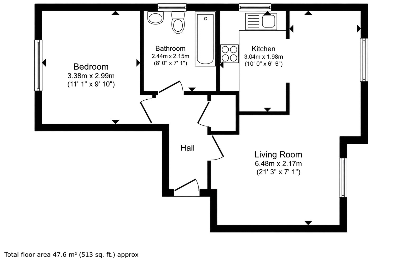 Flat 6 Firhill House, 5, Twickenham Close, Swindon floorplan