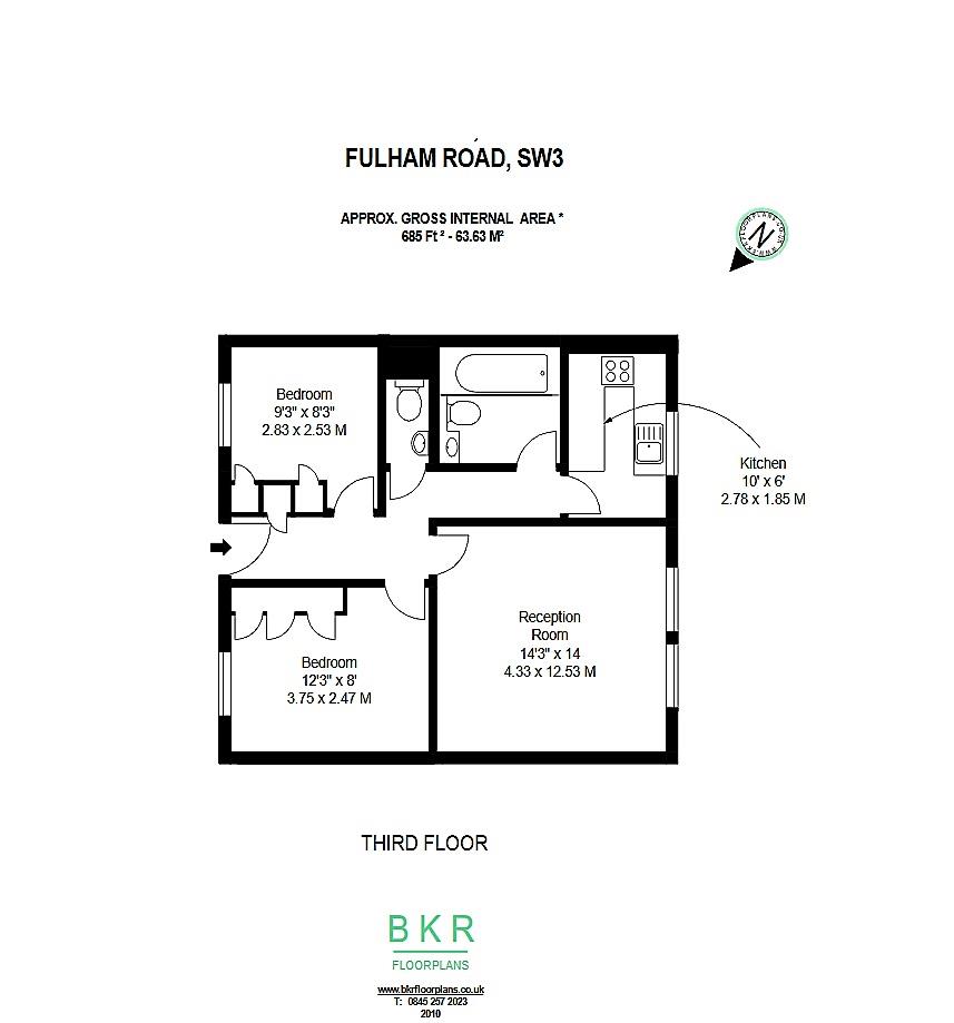 2 Bedrooms Flat to rent in Fulham Road, South Kensington, London SW3