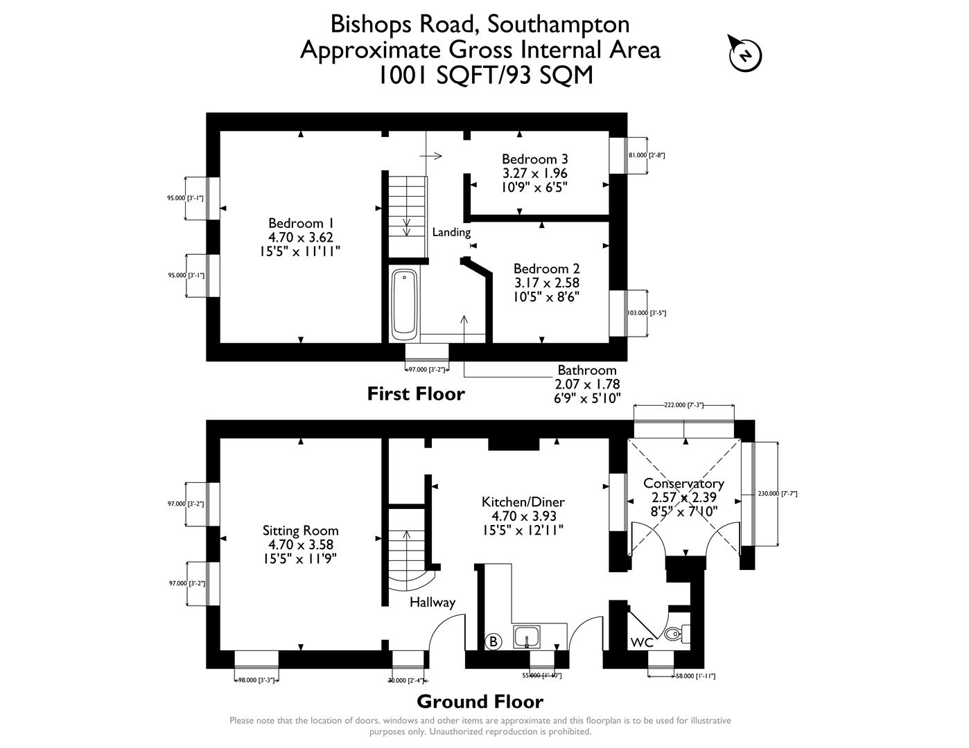 52, Bishops Road, Southampton floorplan