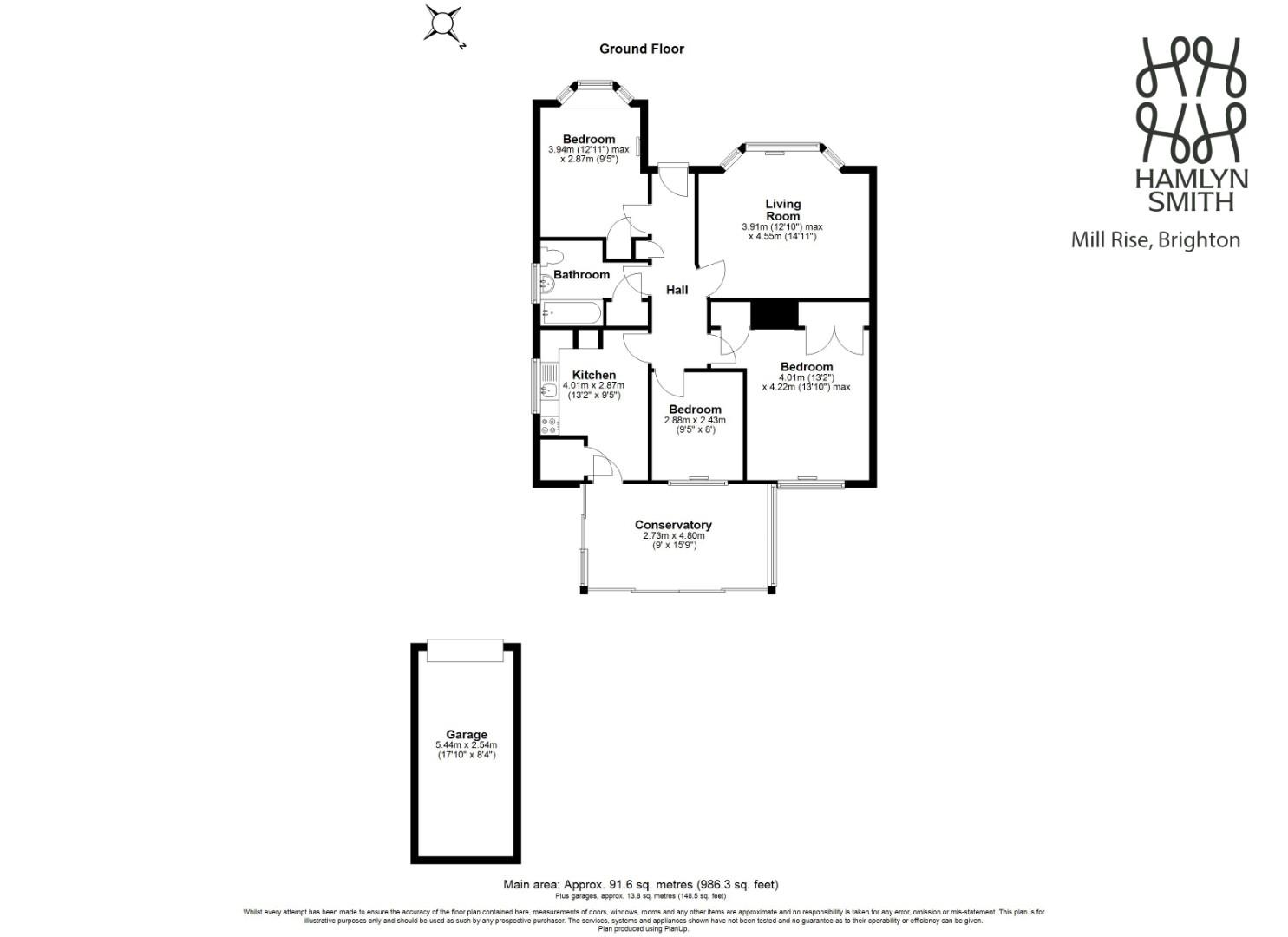 17, Mill Rise, Brighton floorplan