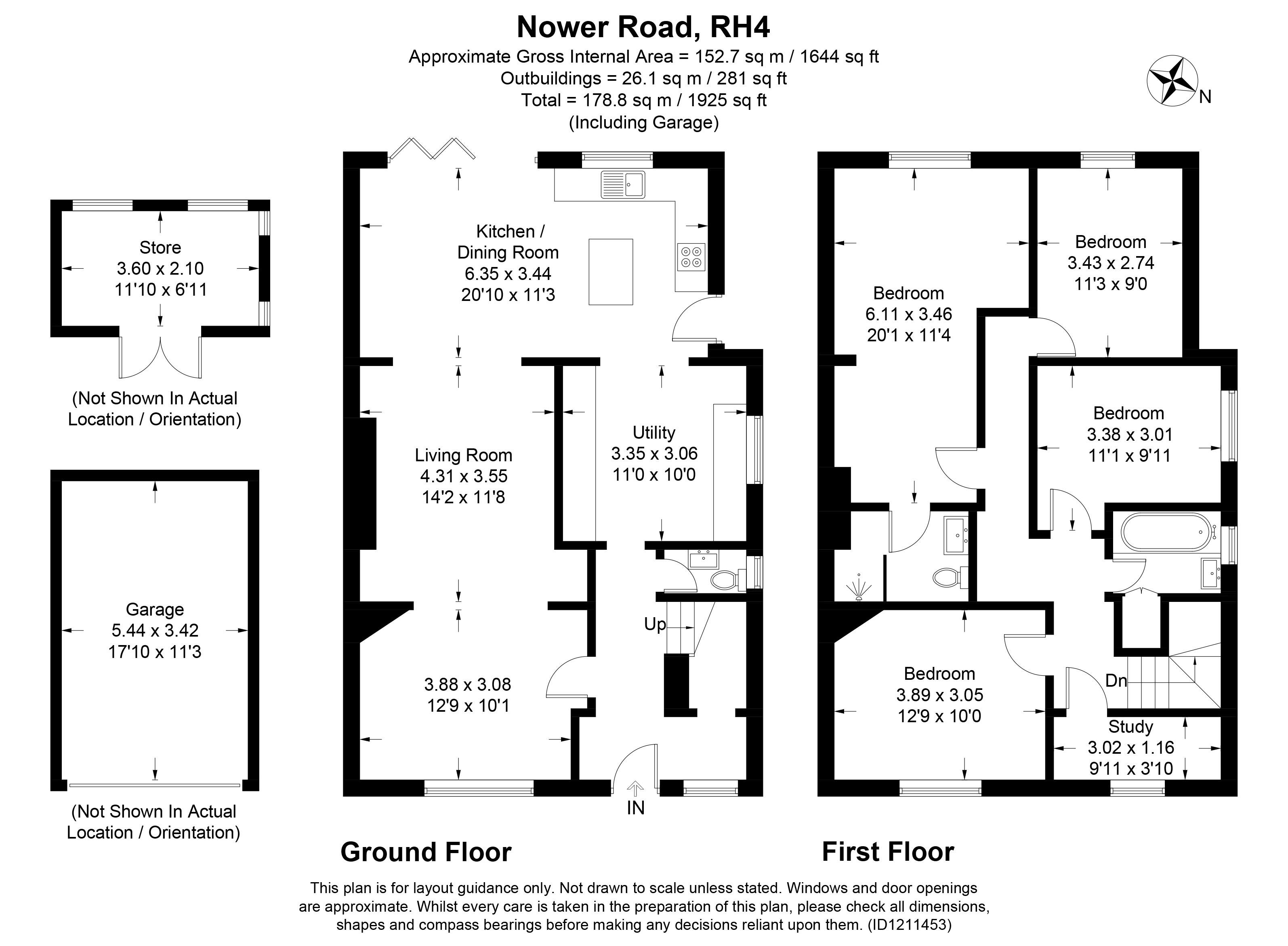 19, Nower Road, Dorking floorplan