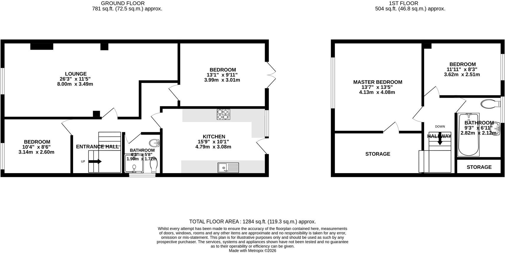 97, The Greenway, Uxbridge floorplan