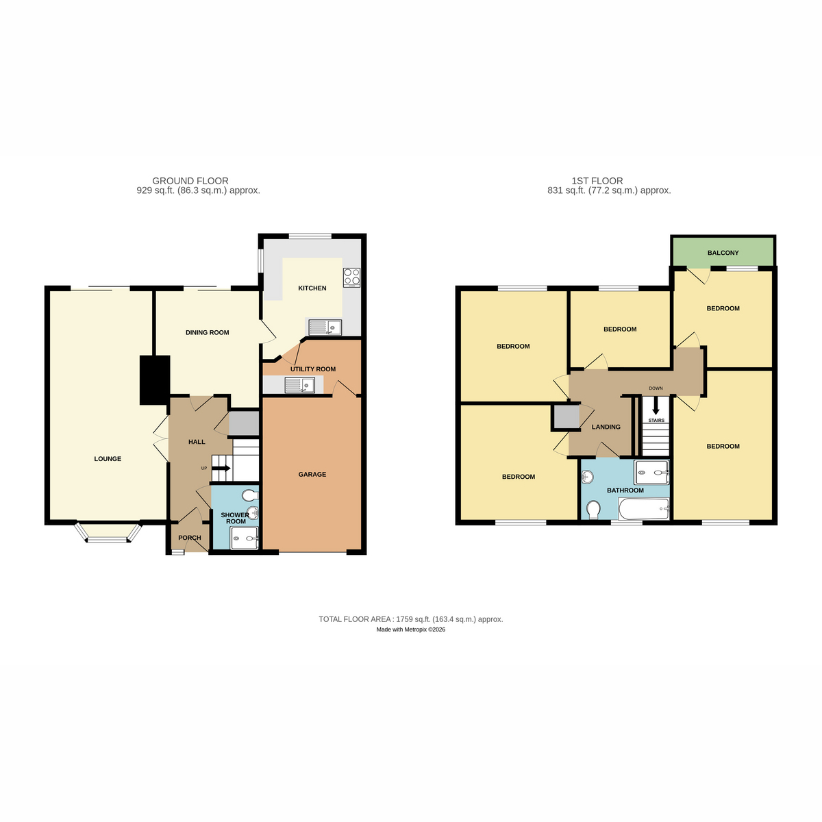 6, Southfield Close, Hadleigh floorplan