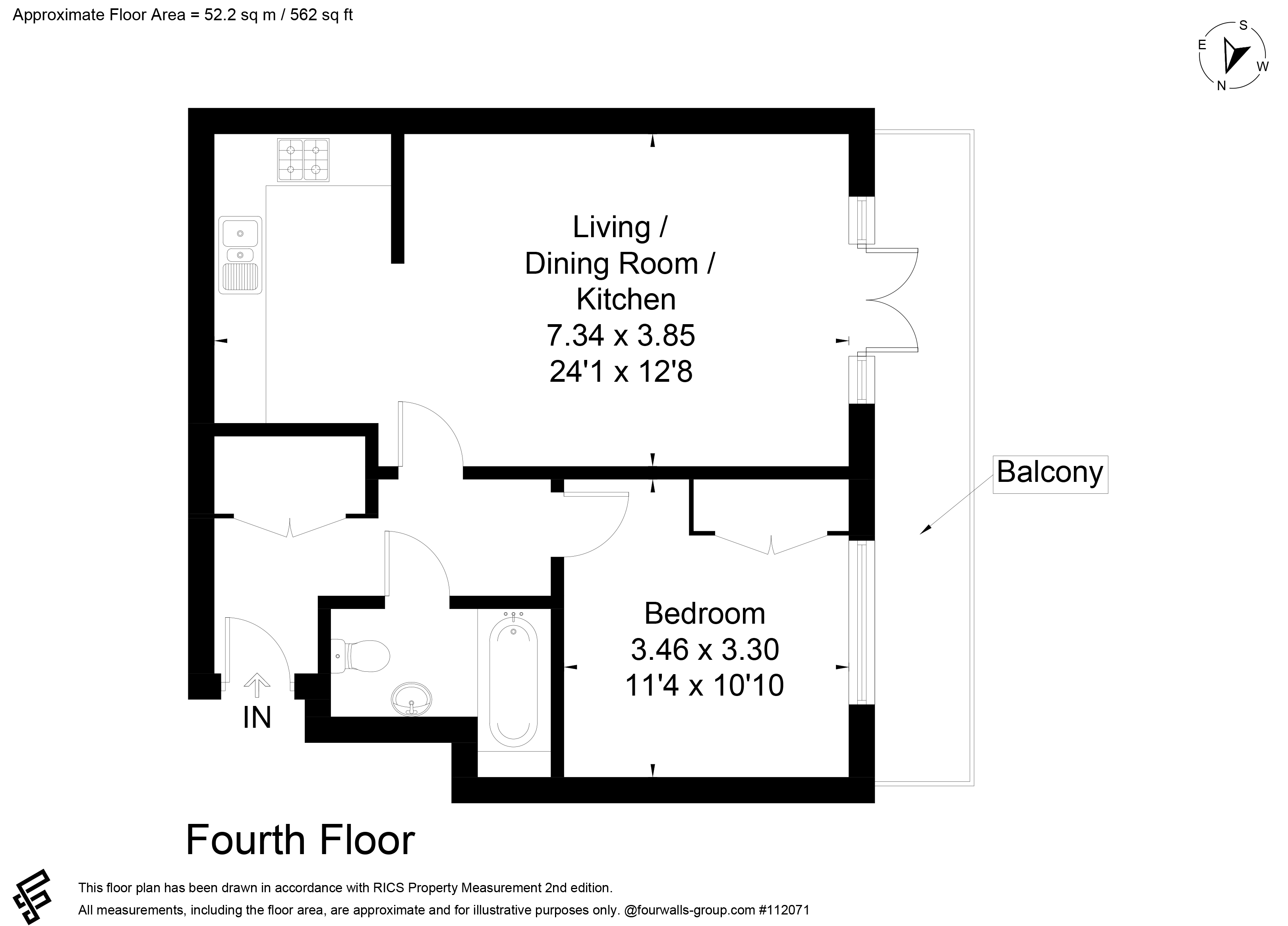 Flat 35 Daniels House, RH10 7SR floorplan