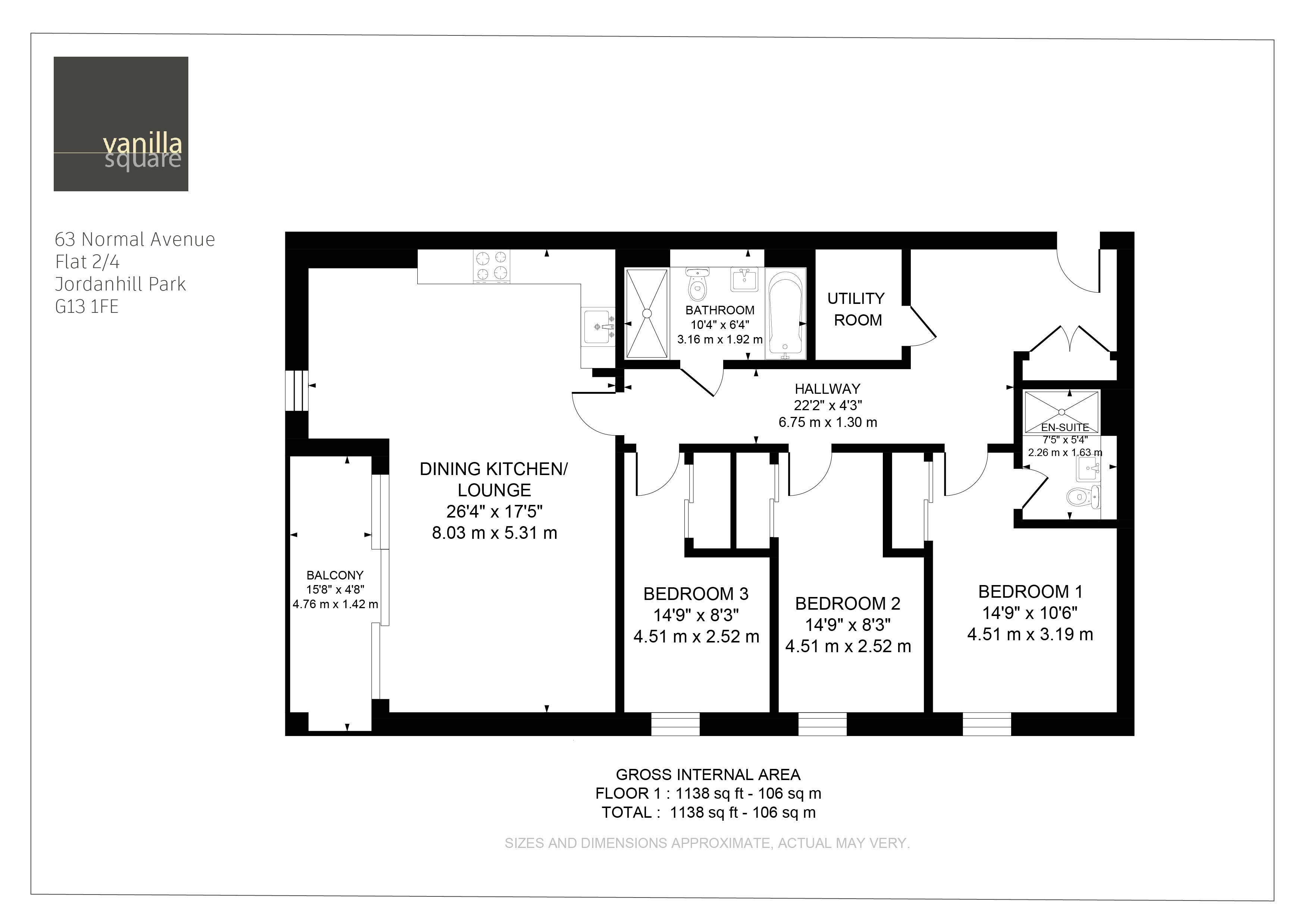 Normal Avenue, Glasgow G13, 3 bedroom flat for sale 66444329