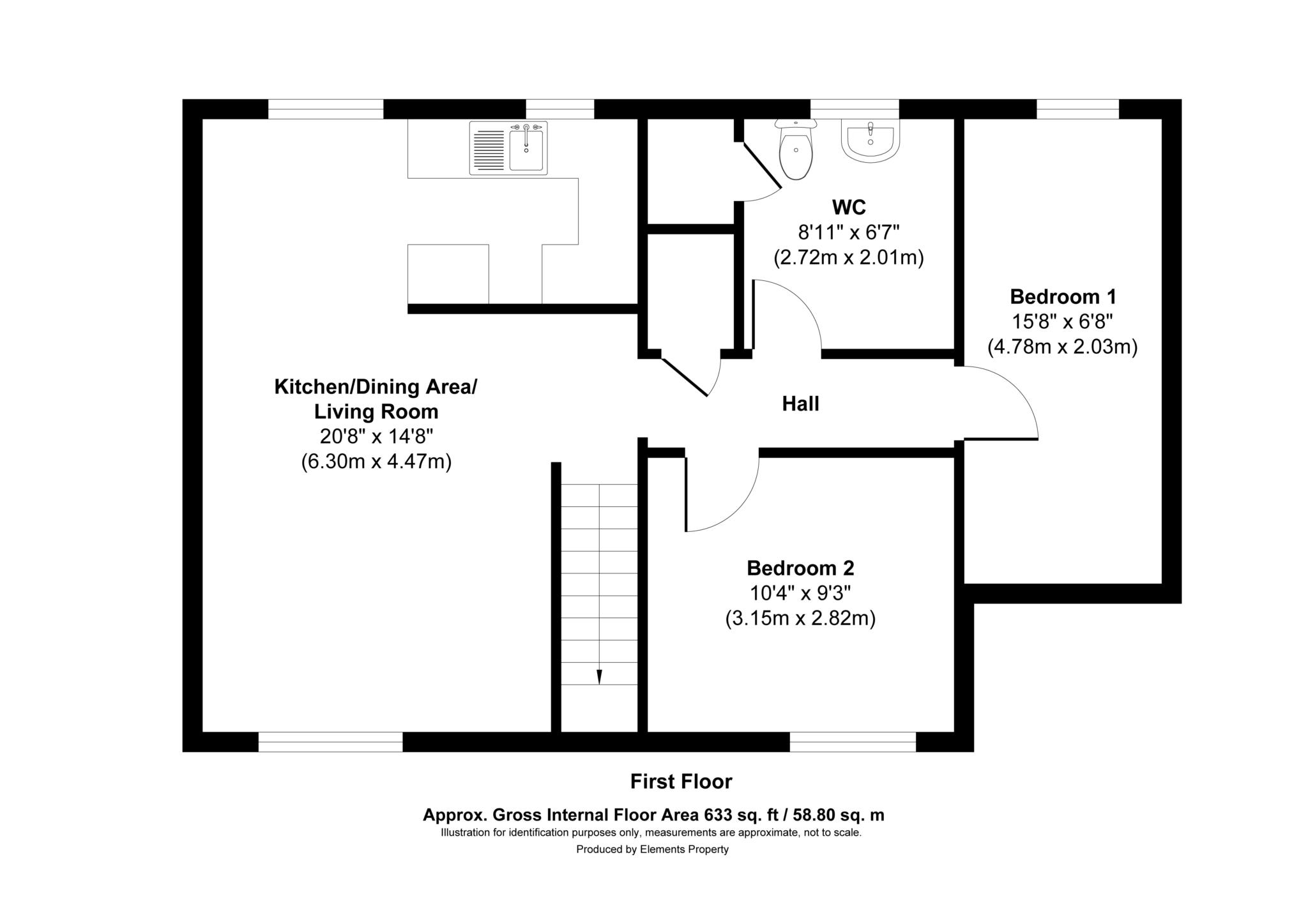 46, St Peters Crescent, Chichester floorplan