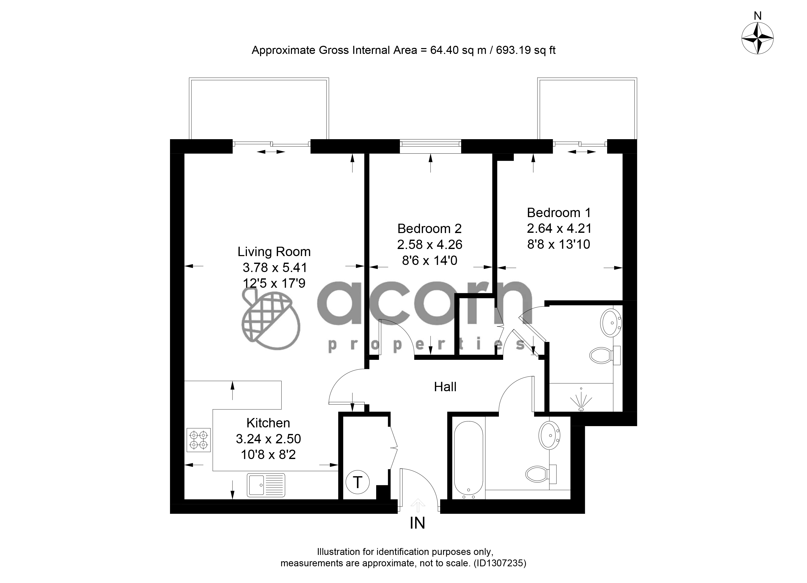 45, Ensign House, 48 Aerodrome Road floorplan