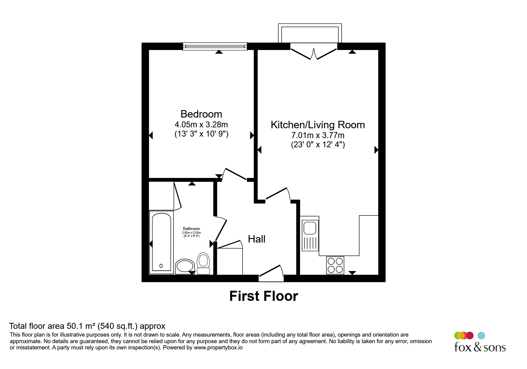 Flat 5, 4, Newlands Place, Seaford floorplan