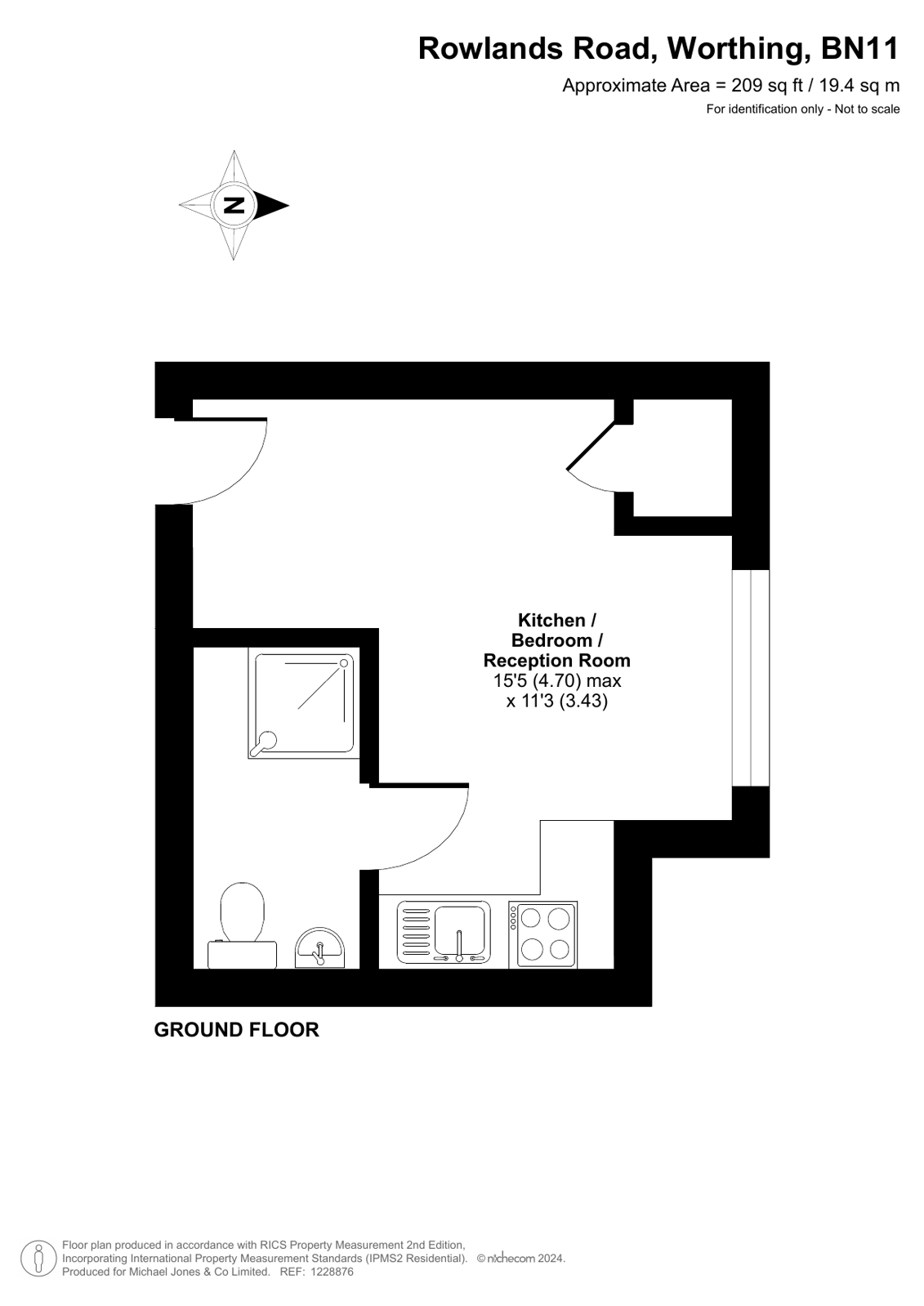 Flat 6, 25a, Rowlands Road, Worthing floorplan