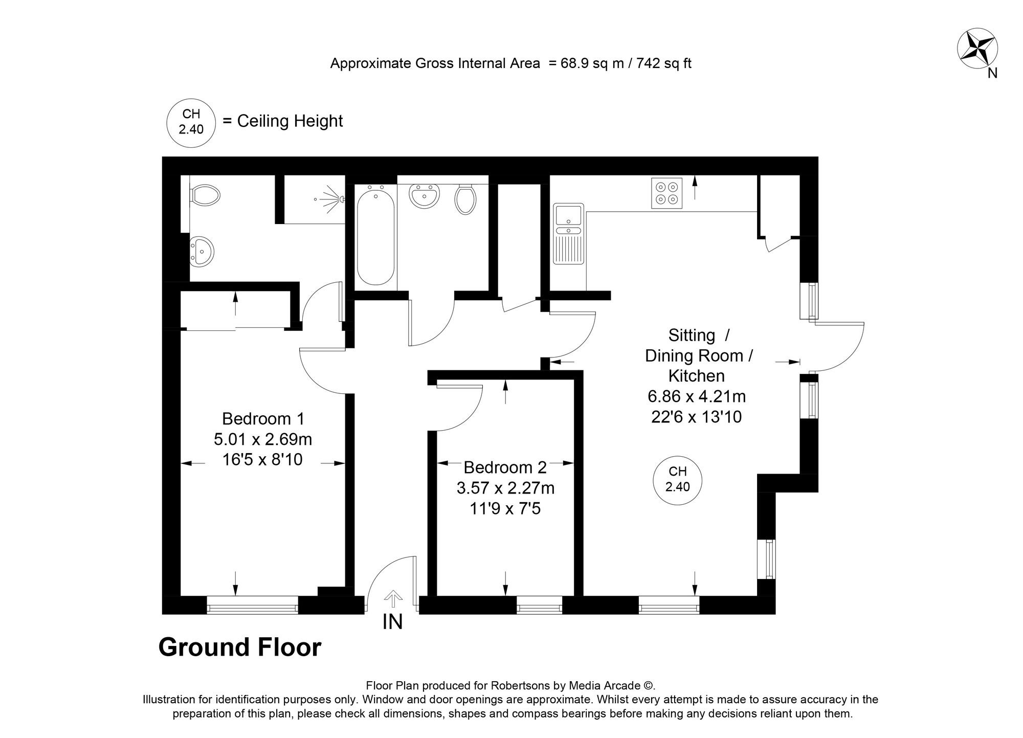 2 Queens Court, High Wycombe floorplan