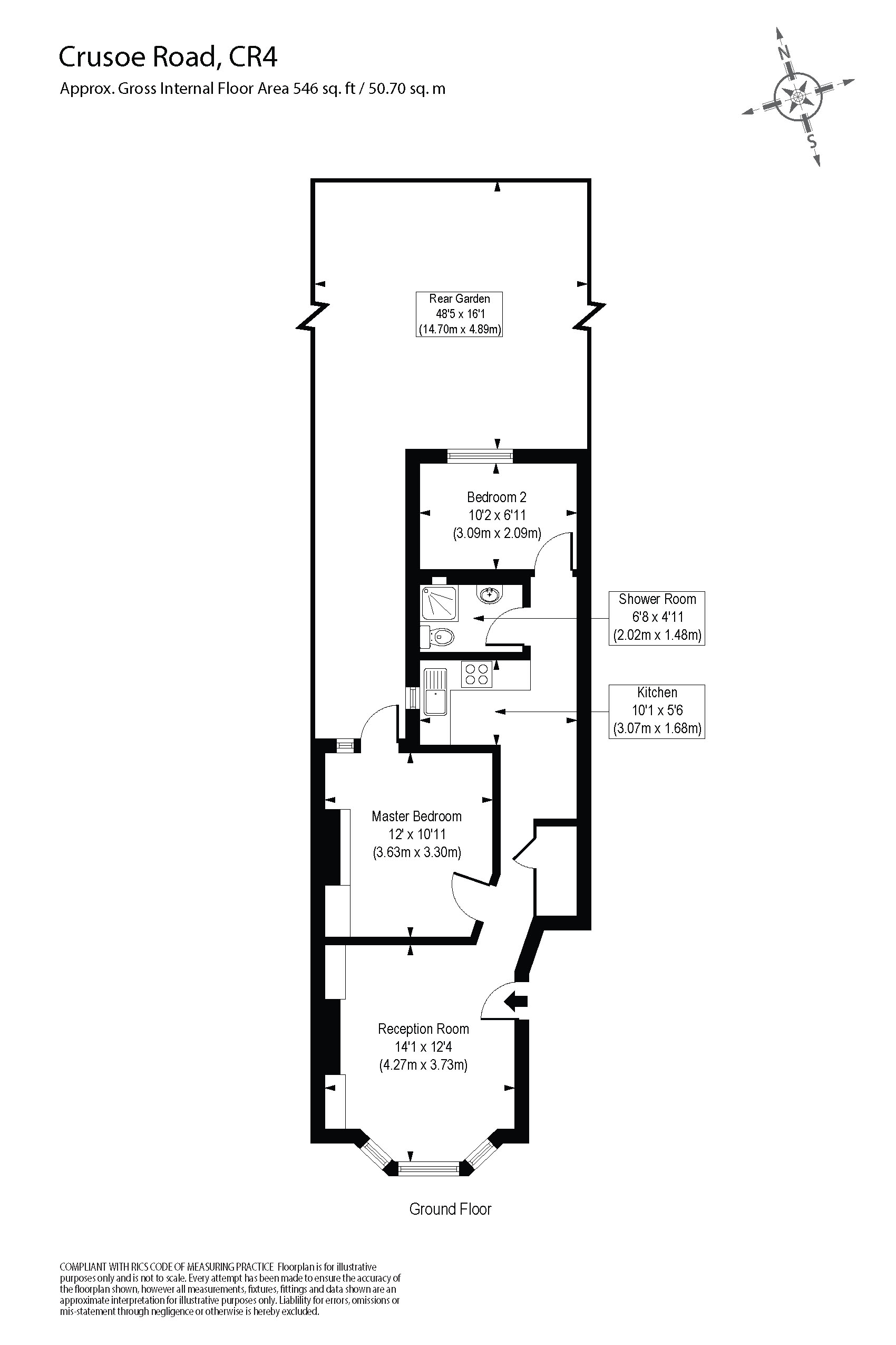 11A, Crusoe Road, Mitcham floorplan