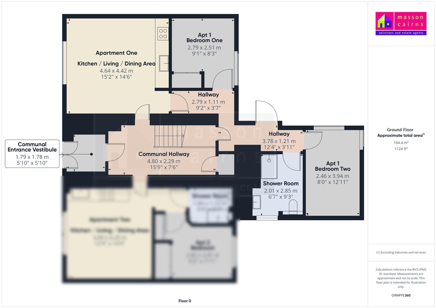 Garden Apartment 1, Stonefield House, The Square, Grantown on Spey floorplan