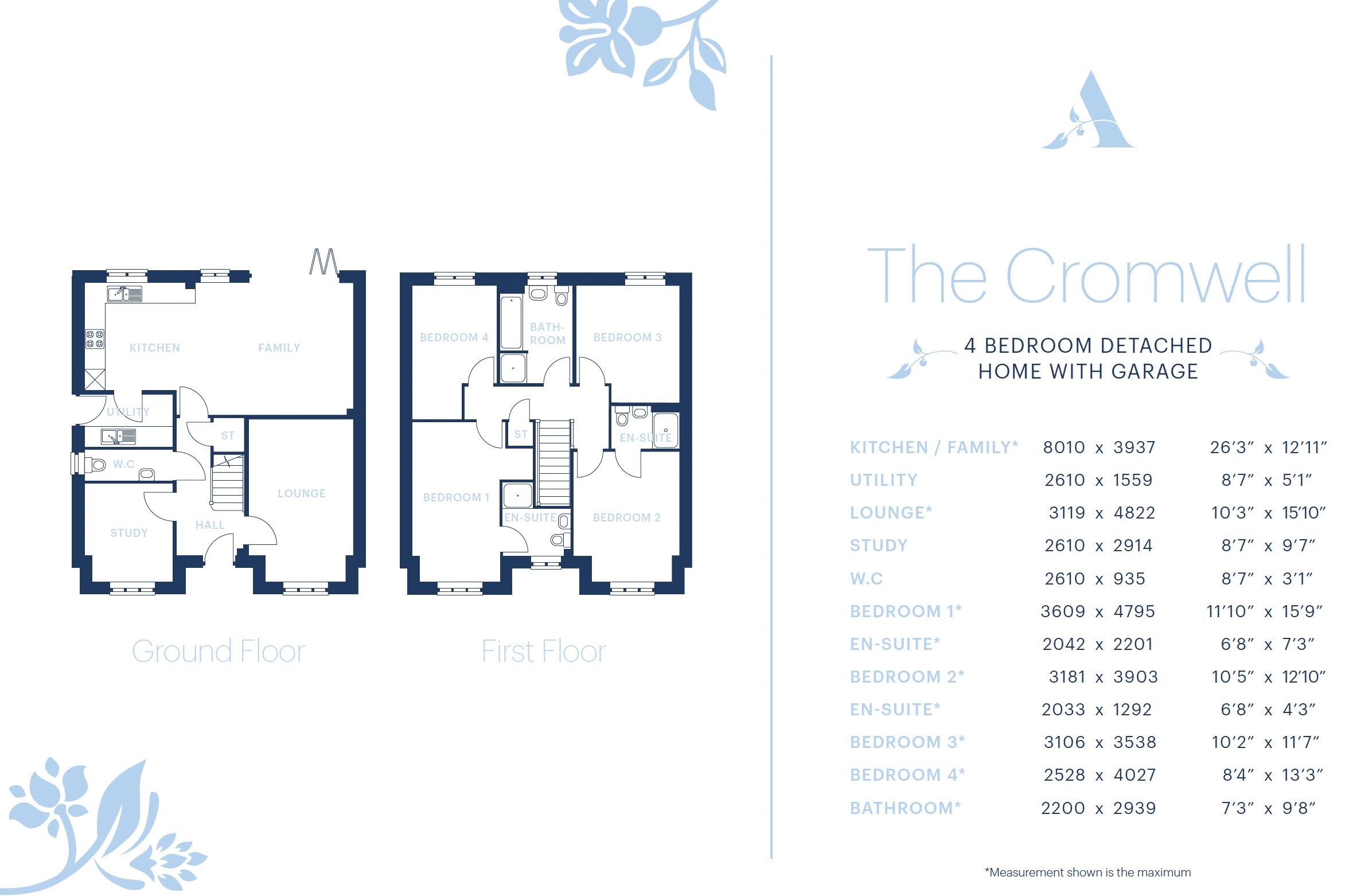 Plot 63 The Cromwell, Back Broading Terrace, Rossendale floorplan