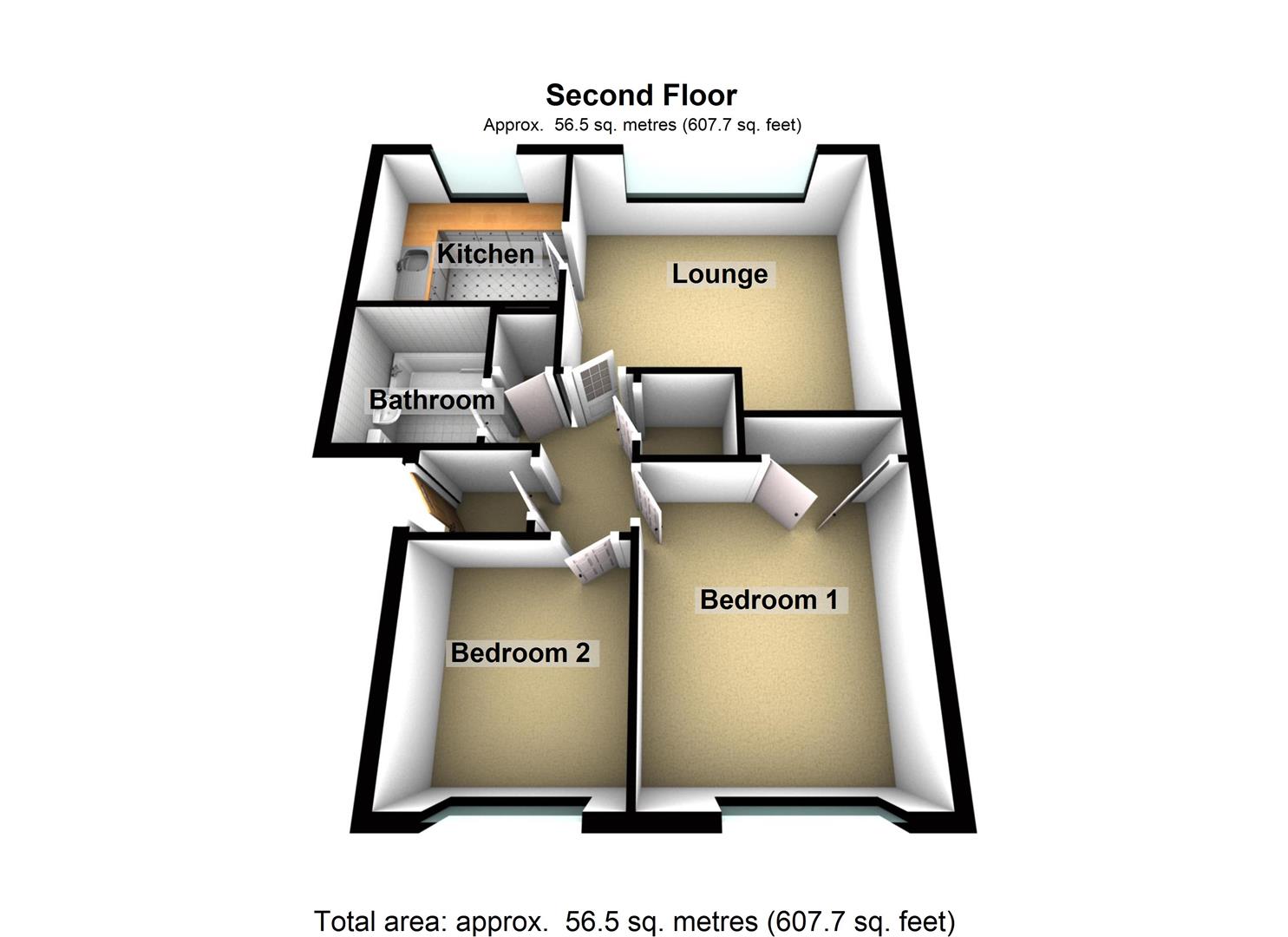 2 Bedrooms Flat to rent in Arden Place, Luton LU2