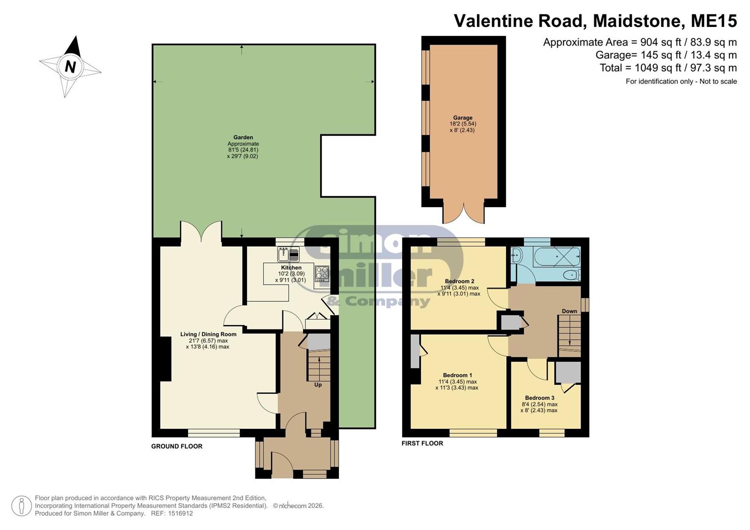 11, Valentine Road, Maidstone floorplan