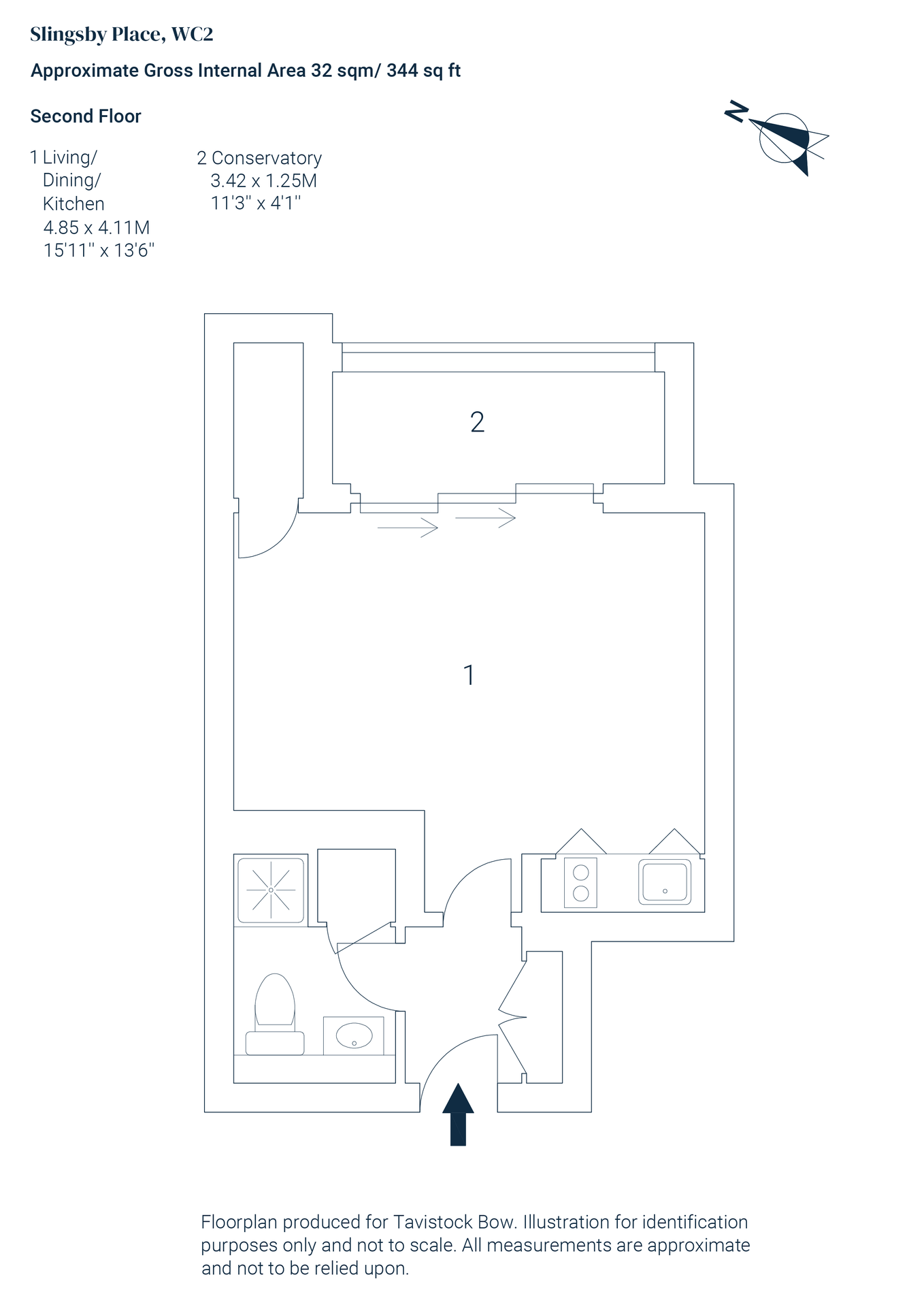 Flat 13, 27 Slingsby Place, Covent Garden floorplan