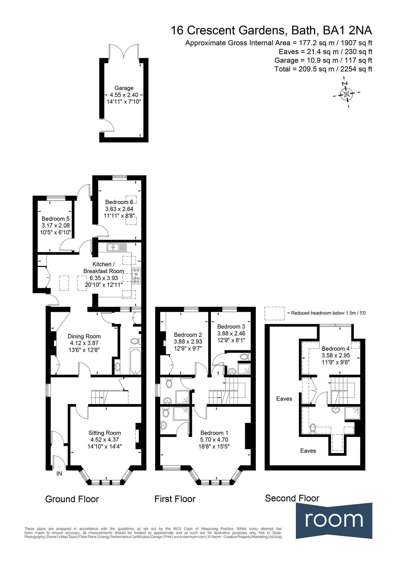 16, Crescent Gardens, Bath floorplan