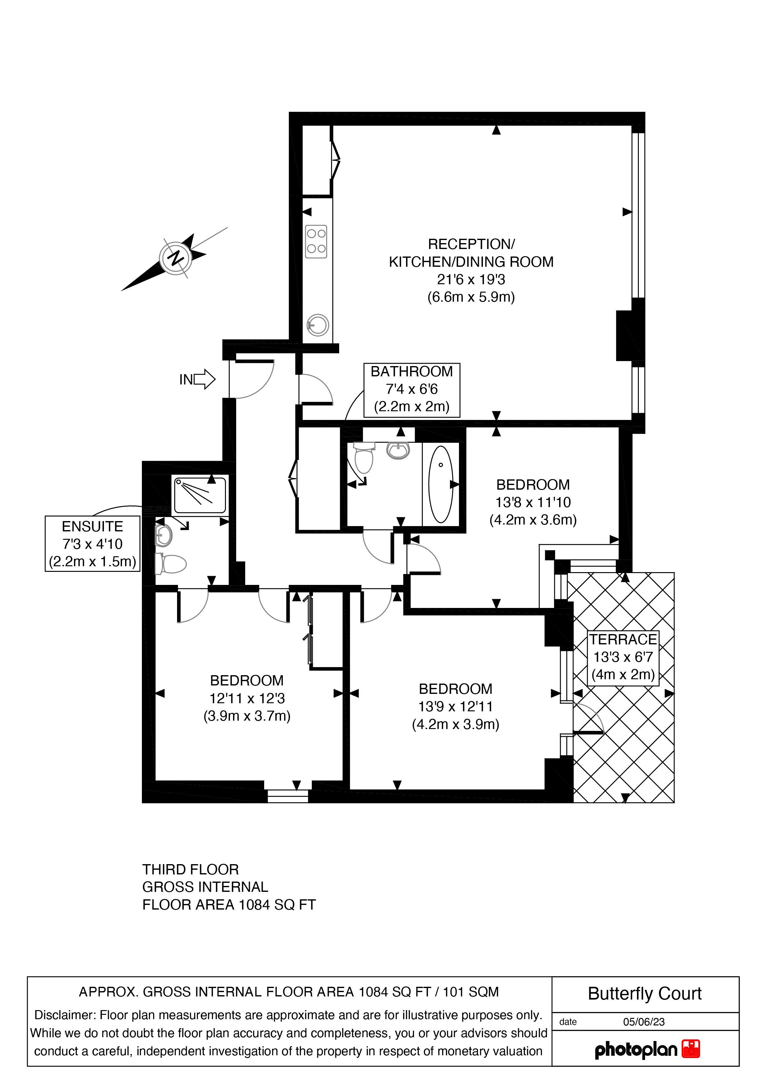 Flat 19 Butterfly Court,, Bathurst Square, London floorplan