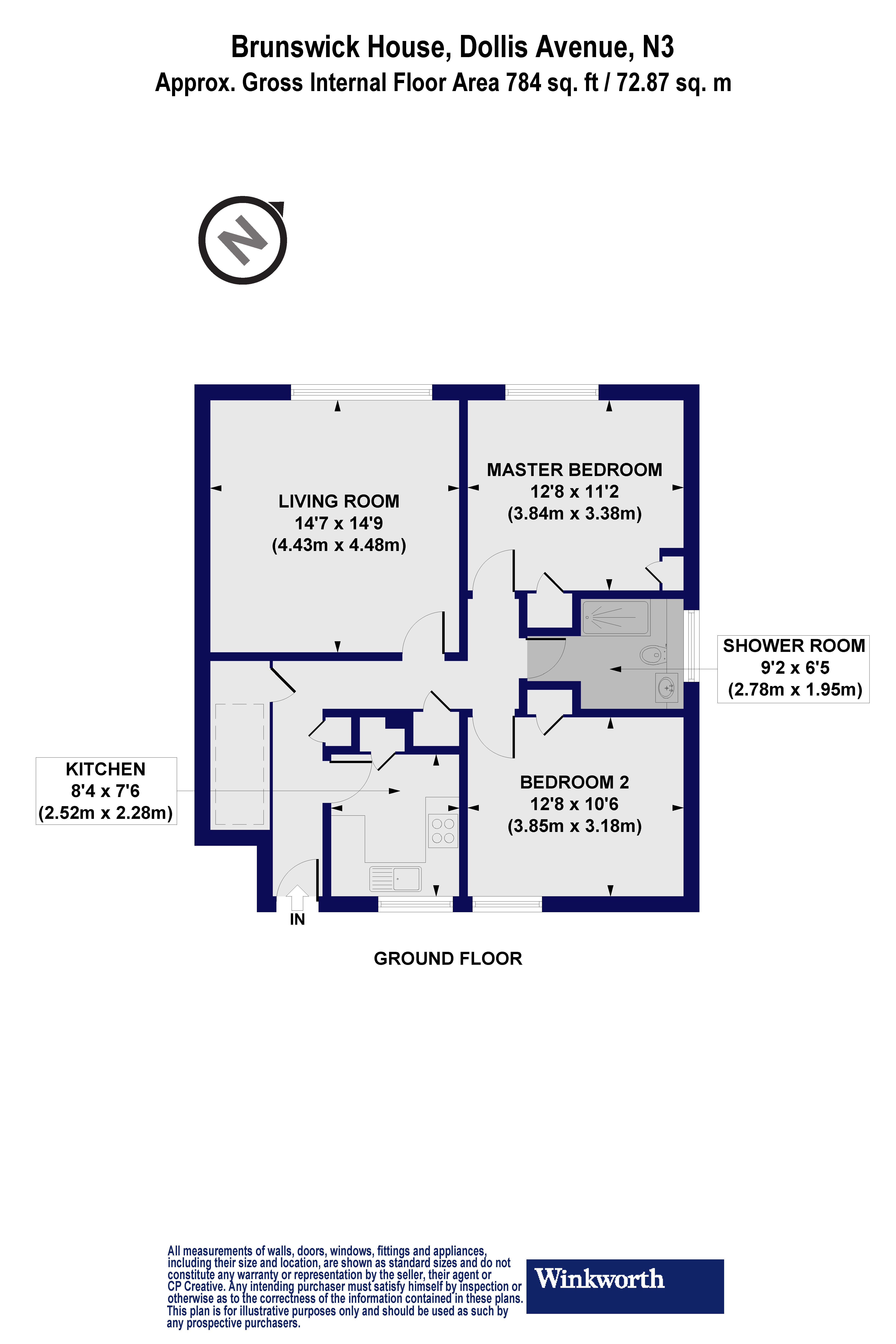 Flat 10, Brunswick House, 36, Dollis Avenue, London floorplan